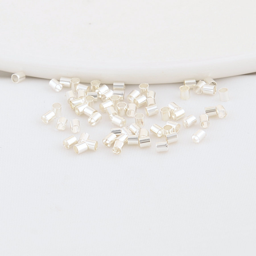 200 Stück Gold Farbe Rohr Crimp Ende Perlen Clip Falt stopper Stopper Spacer Perle für DIY Schmuck Herstellung liefert Crimp & End Perlen – Detail 7
