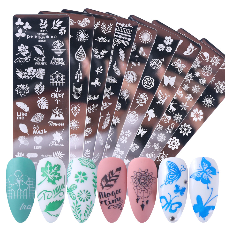 Description Picture 5 of item1pcs Nail Art Stamping Plates Halloween Skull Bone Vampire Pumpkin DIY Nail Design Image Stamp Templates Stencil