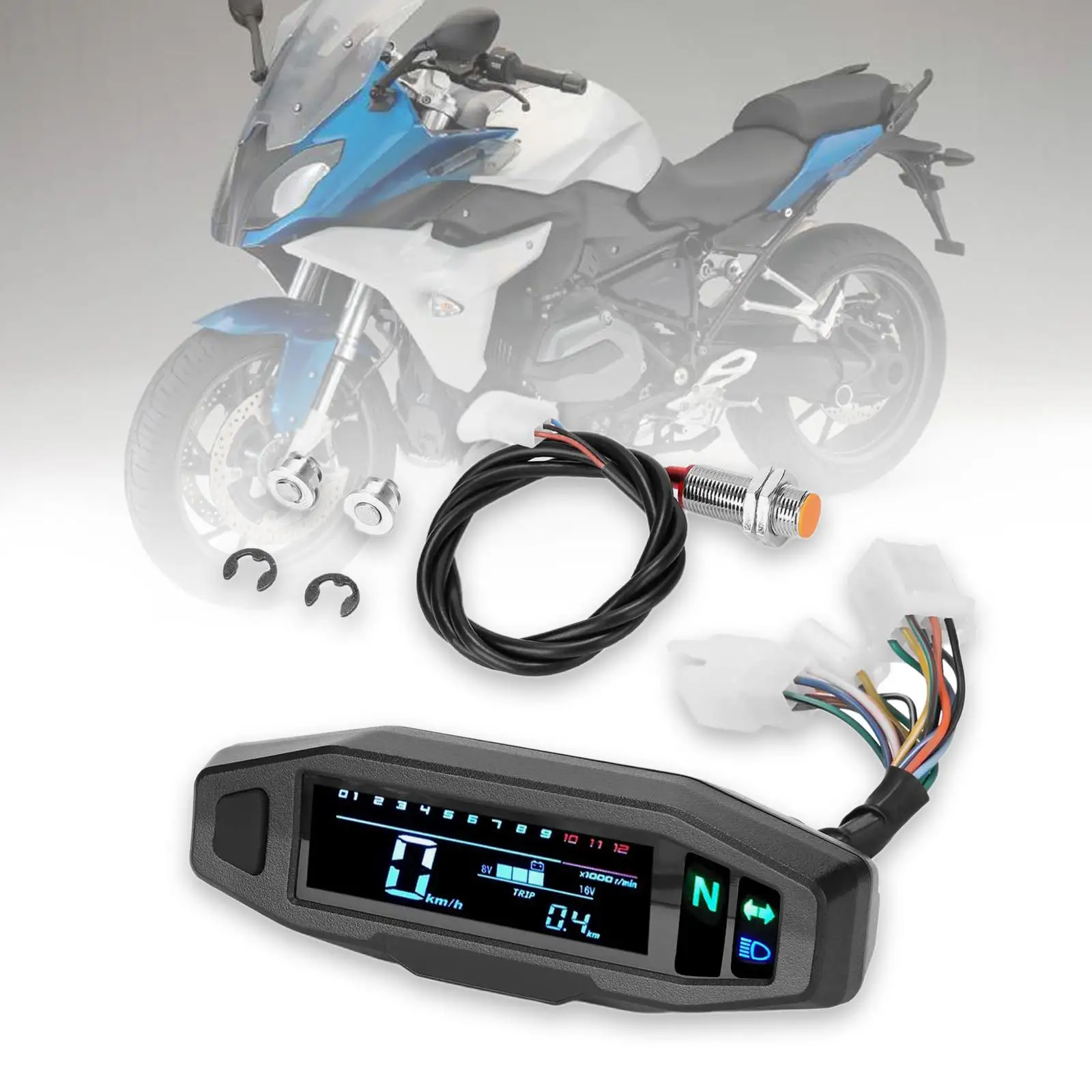 Motorbike Speedometer Multifunction Replacement Speed Adjustable Spare Parts