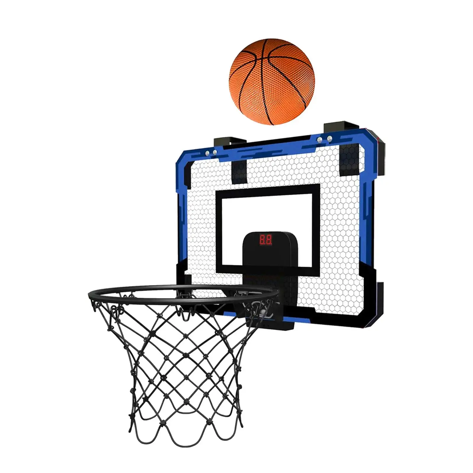 Basketball Hoop with Balls with Pump Accessories Sports Game over The Door Mini Hoop for Outdoor Indoor Kids Adults Boys