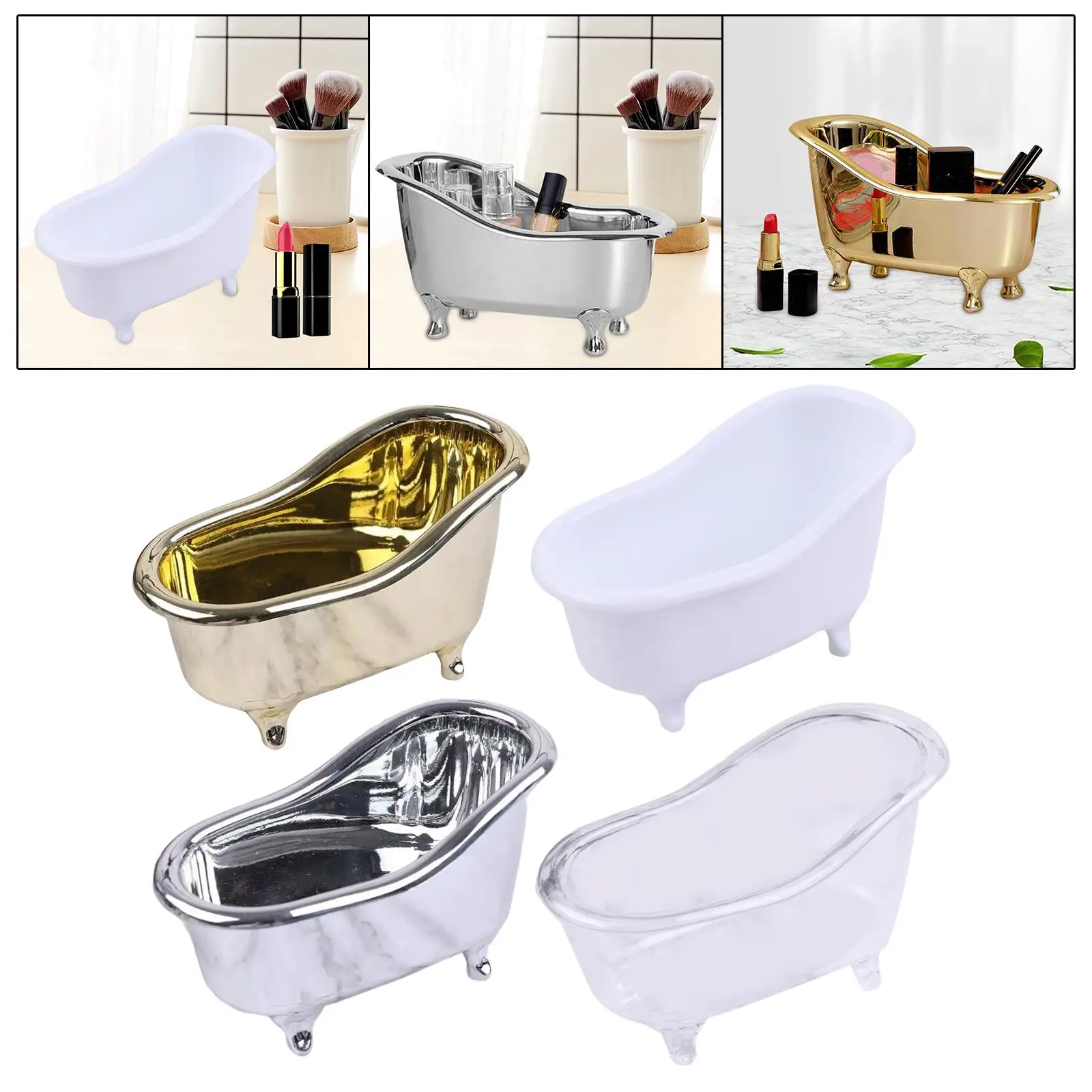 Bathtub Soap Dish Holder Vintage Decoration for Home Decor Bathroom Dresser Nail Casket Holder Organizer Jewelry Storage Box