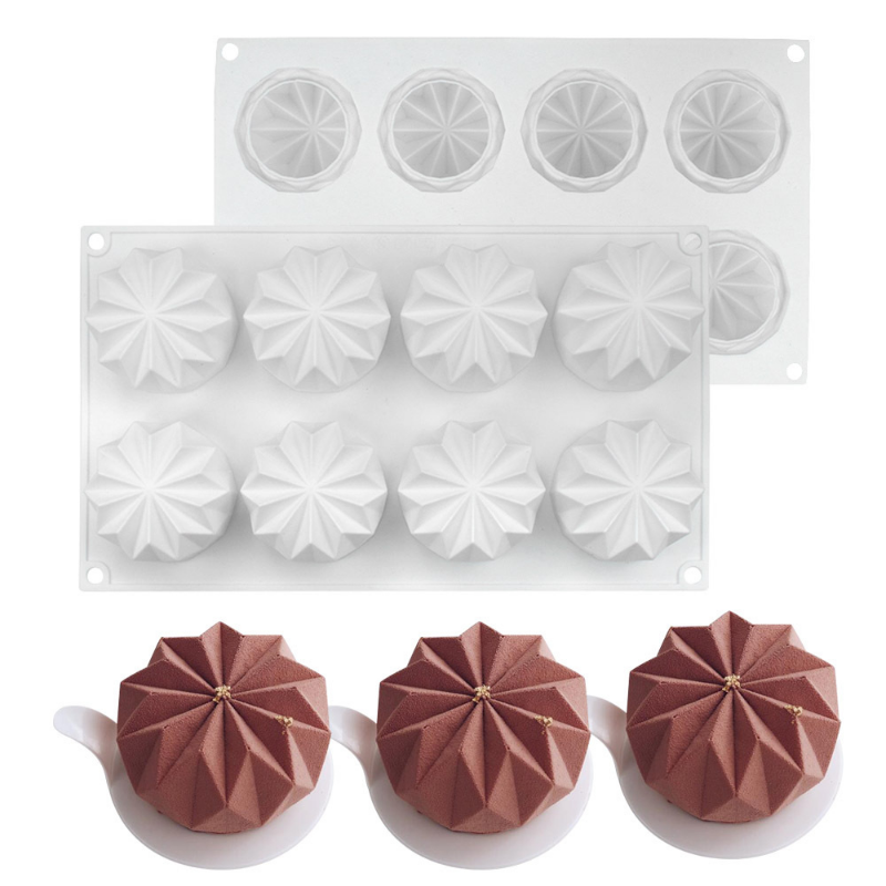 Diamant Muffin Silikon Getriebe Form DIY Cupcake Cookies Fondant Backform Antihaft Pudding Gedämpft Kuchen Werkzeug Gebäck Donuts Form – Detail 6