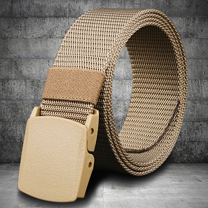 Herren Damen Outdoor Nylon Gürtel Nichtmagnetisch Freizeit Kunststoff Schnallenköpfe Schnelltrocknend Sport Training Taktischer Gürtel – Detail 4
