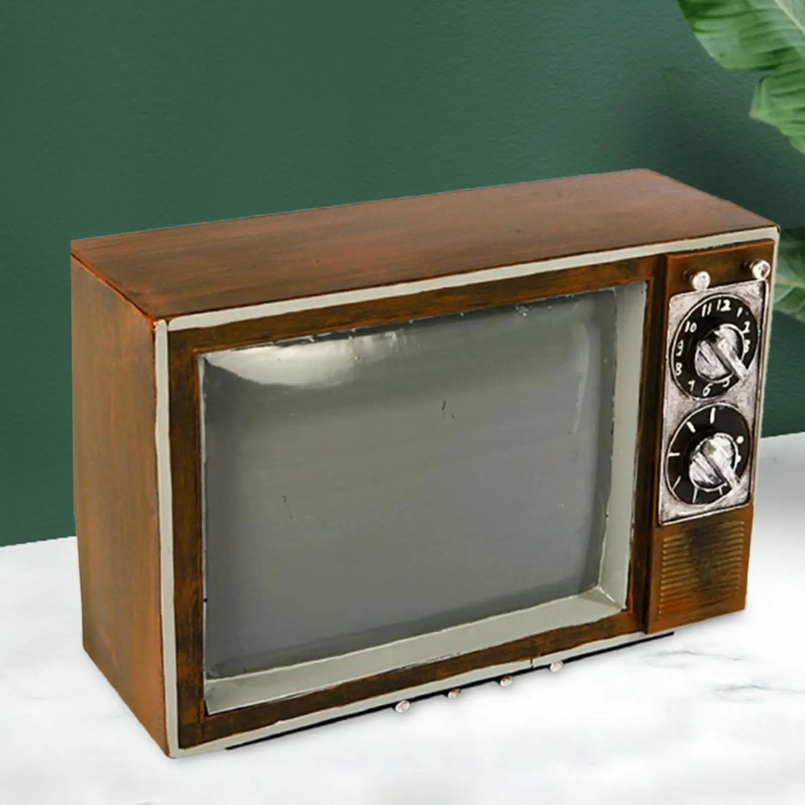 TV Model DIY Scene Accessories Collectible Shop furniture toy Metal Bedroom Vintage Display Model Television Model Decor