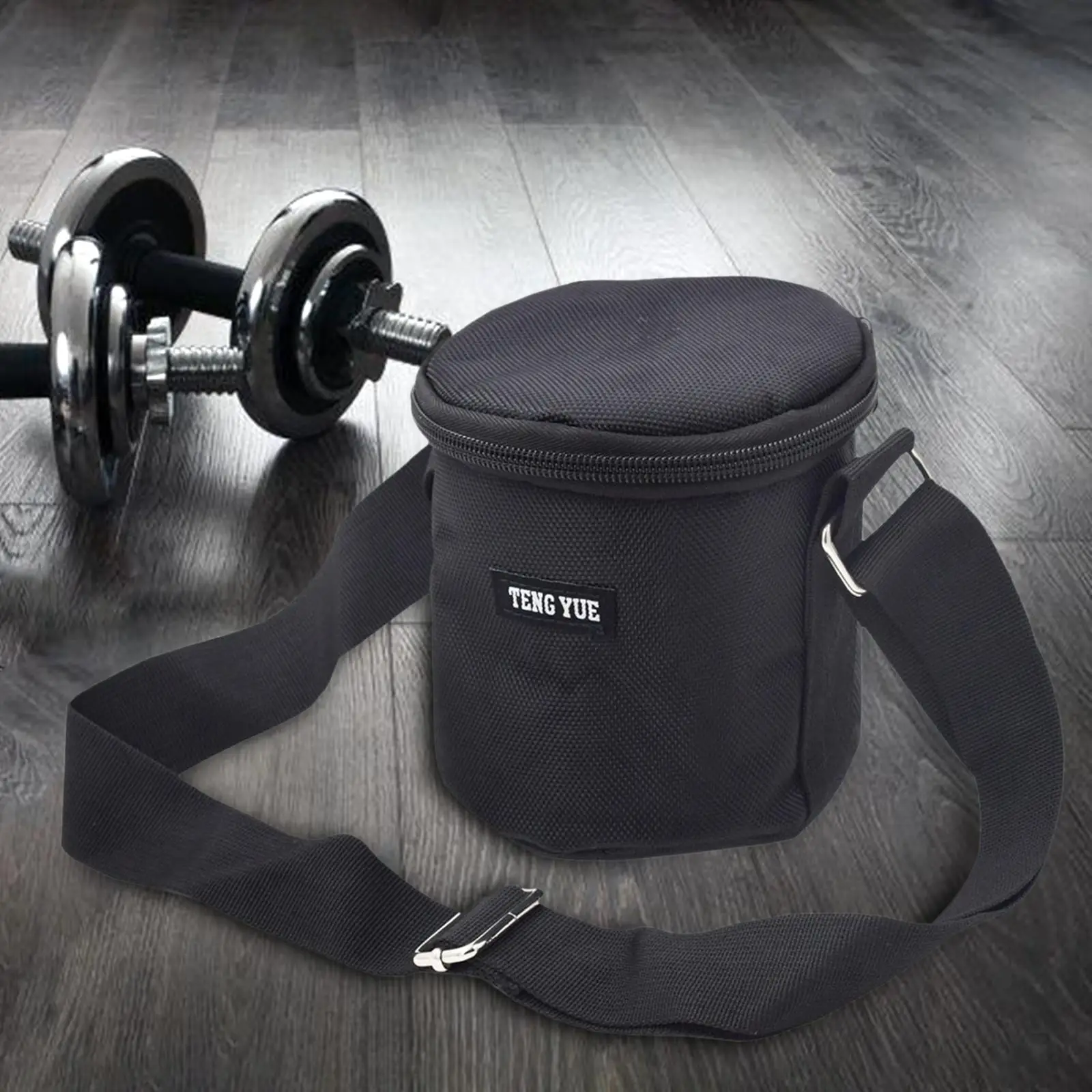 Oxford Fabric Dumbbell Plates Bag Adjustable Strap Portable Carrying Bag