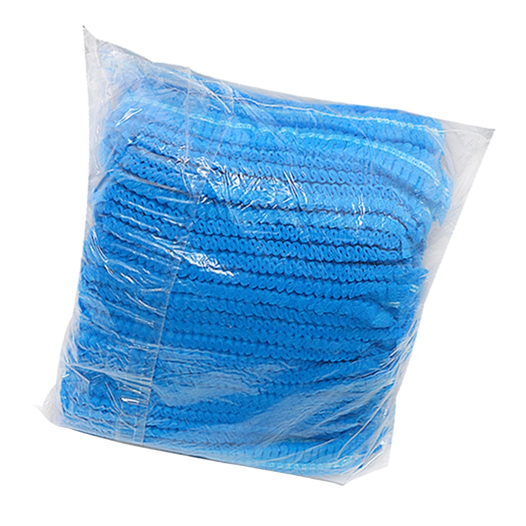 100pcs Disposable Hair Net Bouffant  Head Cover Hairnets For Women Men