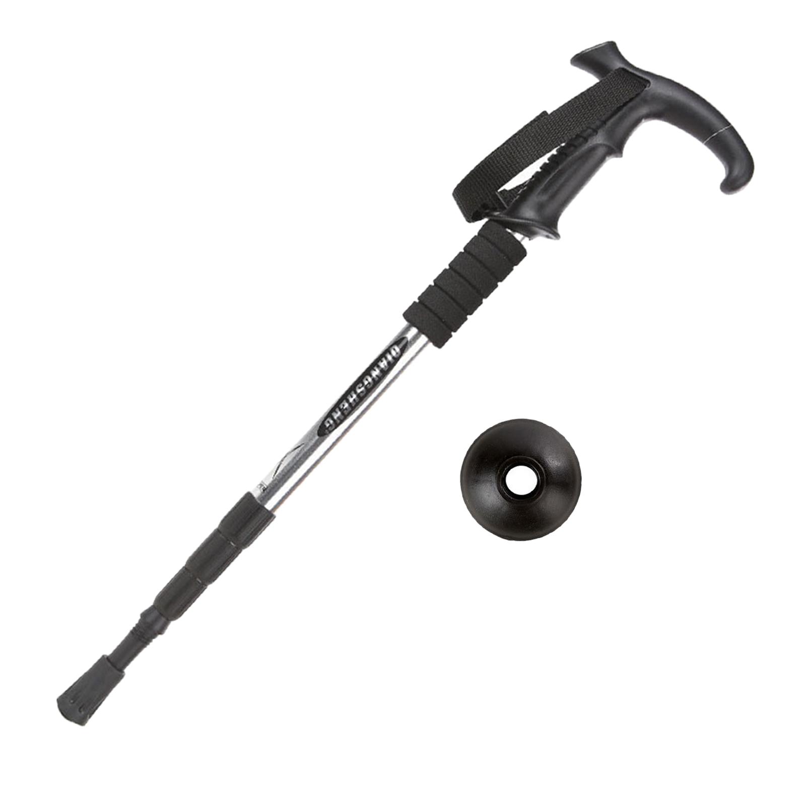 Aluminum Telescopic Elderly Walking Cane Anti Rust Anti Slip Rubber Handle