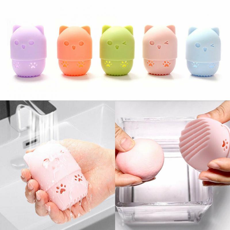 Best of 1PC Beauty Powder Puff Blender Holder Sponge Makeup Egg Drying Case Portable Soft Silicone Cosmetic Blender Sponge Box Holder Reviews & Tips