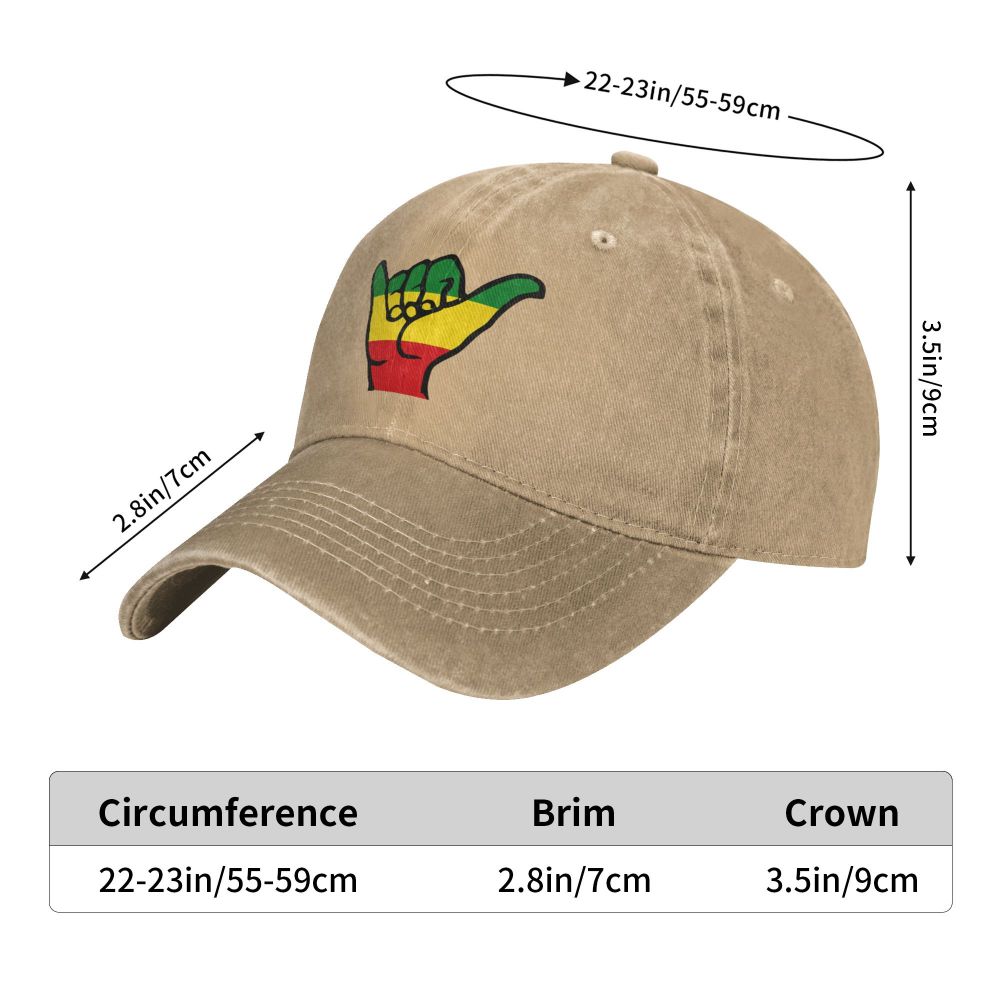 Aloha Shaka Hände Reggae Fari Farben Baseball mützen Schirmmütze Rasta Flagge Löwe Sonnenschutz Hüte für Männer Frauen – Detail 5