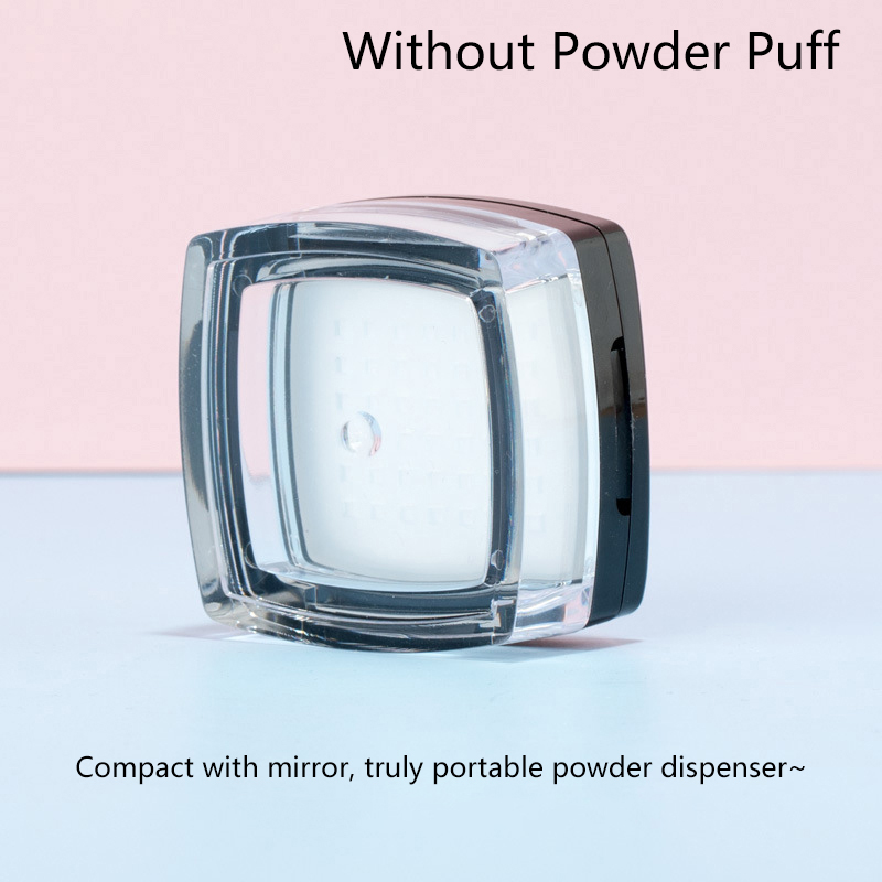 Description Picture 4 of item6g Plastic Loose Powder Jar With Sifter Empty Cosmetic Container Black Matte Cap Makeup Compact Portable Loose Powder Box