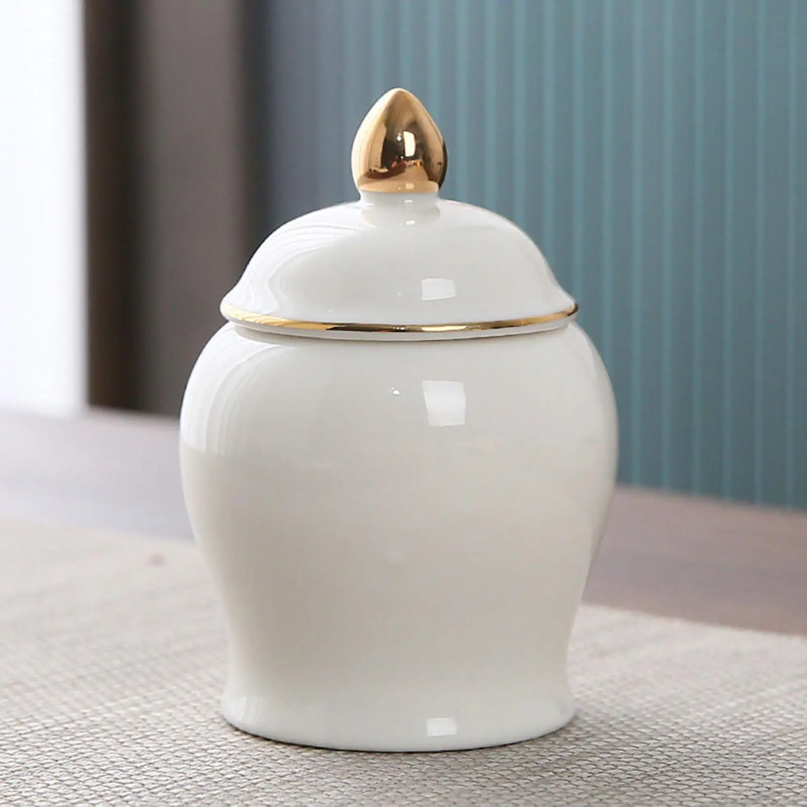 Kitchen Canisters with Lid Ginger Jar Ceramic Food Storage Jar for Spice