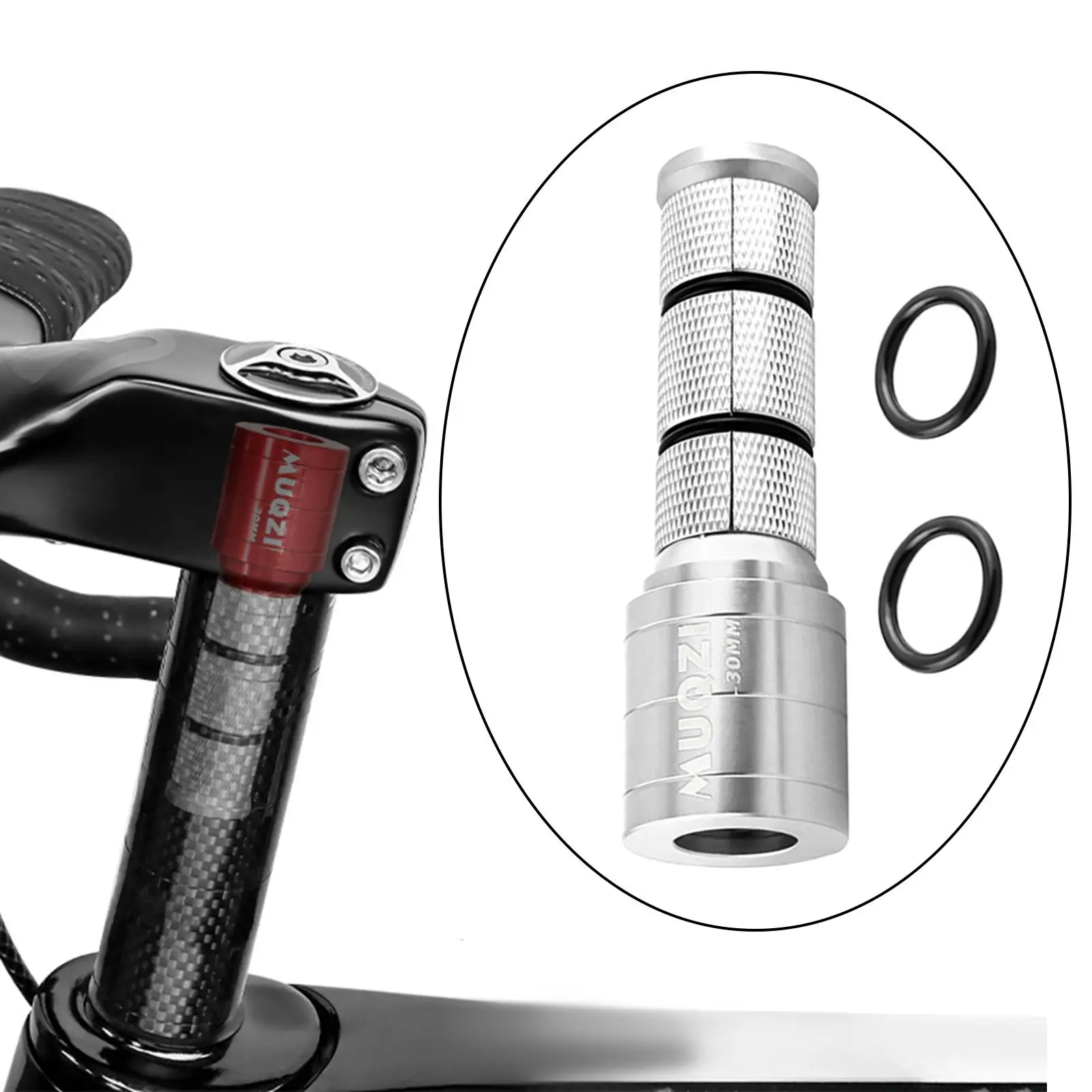 Bike Fork Stem Extender Mountain Bikes 1 1/8`Bicycle Handlebar Riser Adapter