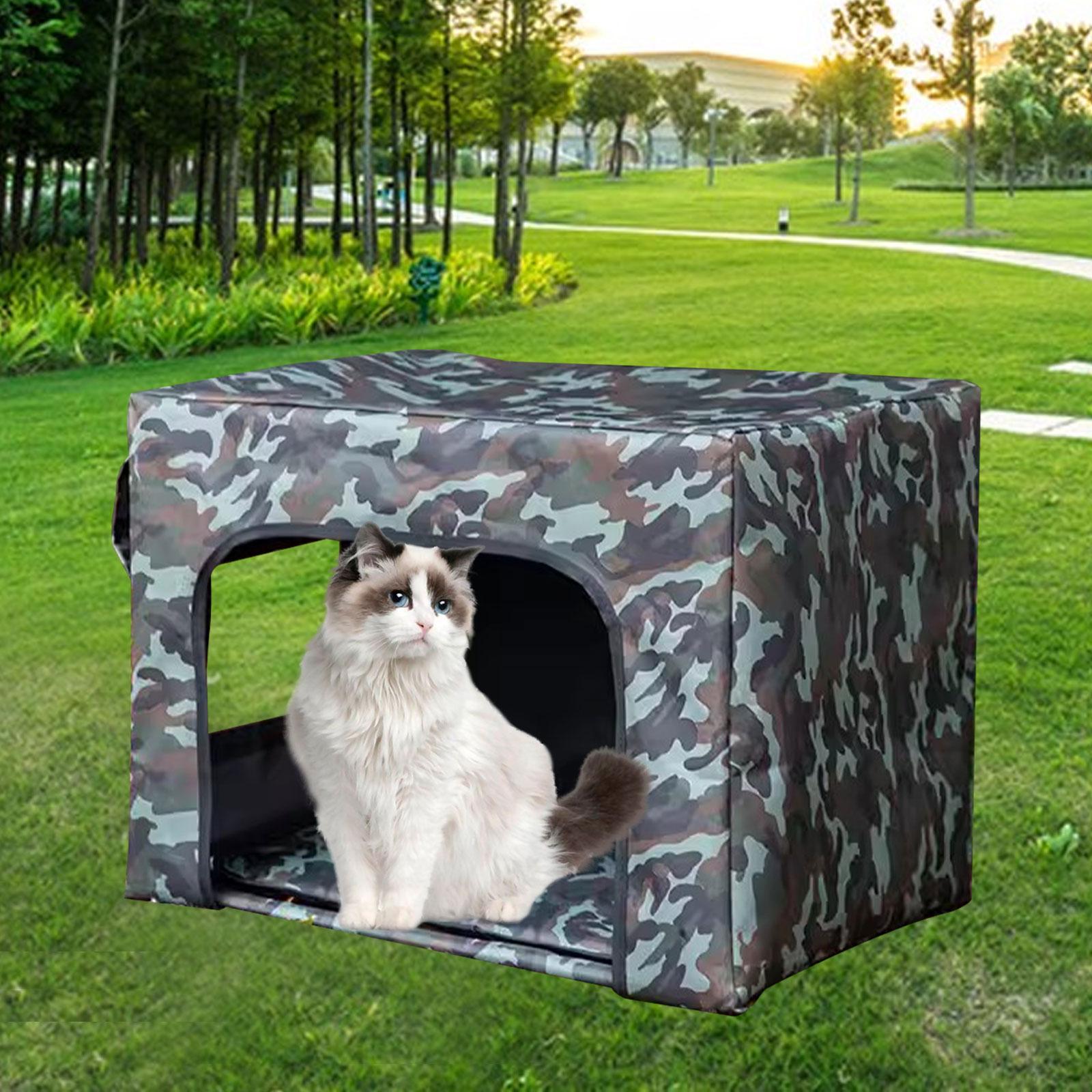 Large Stray Cats Shelter Foldable 55x40x40cm Rainproof Universal Outdoors Cat House Waterproof Pets Cave Homeless Pet Tent