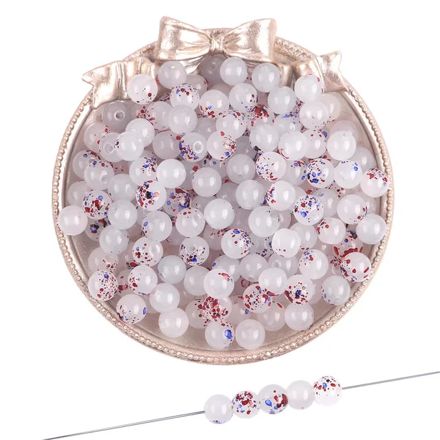 VILLCASE 50pcs Round Beads Necklace Making Beads DIY Beads Jewelry Making  Wedding Decoration Crystal Beads Vase Filler Unique Beads for Jewelry  Making