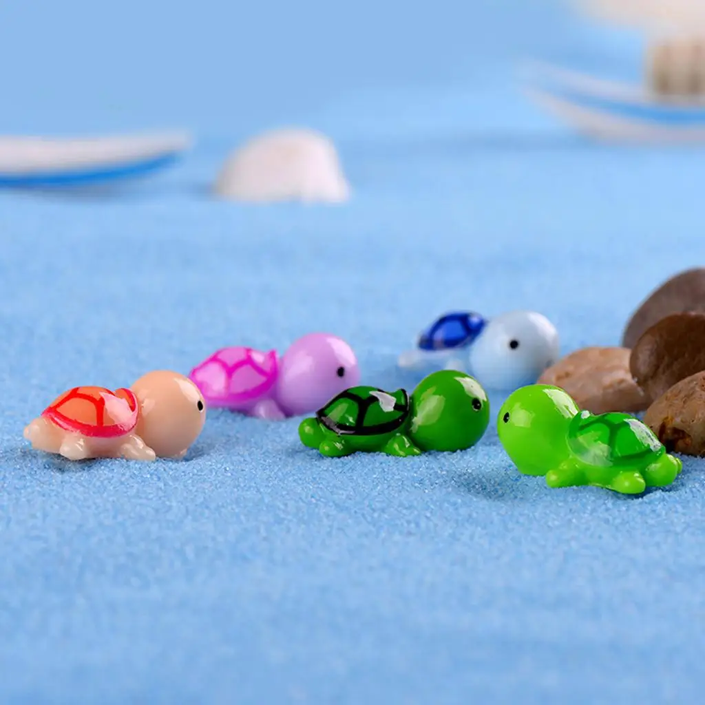 5Pcs Miniature Turtles Fairy Garden Decor mini size garden Dollhouse Accessories