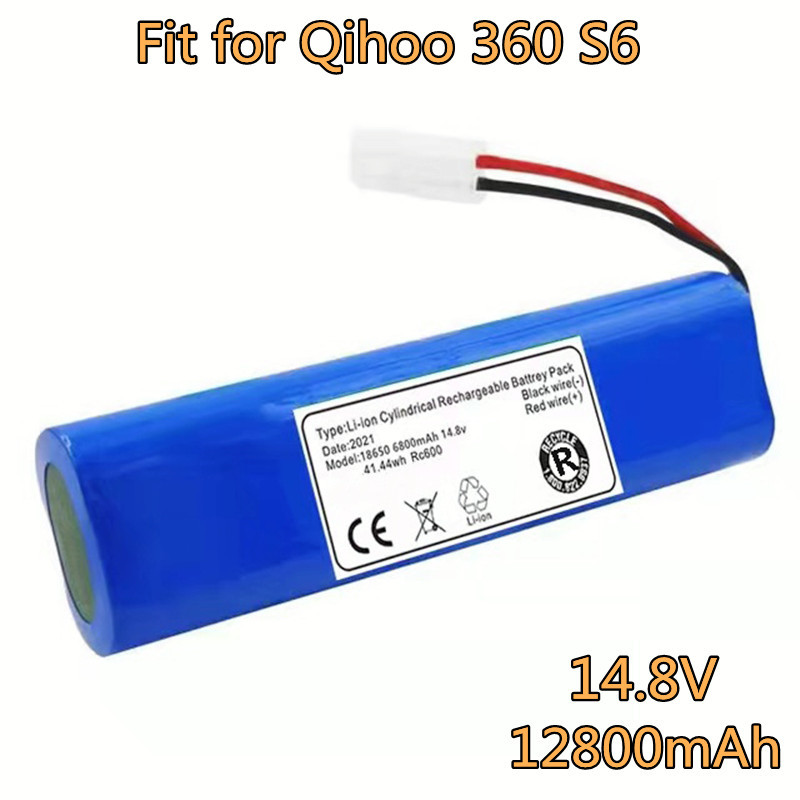 Title 3, 14.8V 12800mAh Battery Pack for Qihoo 360 S6 Ro...