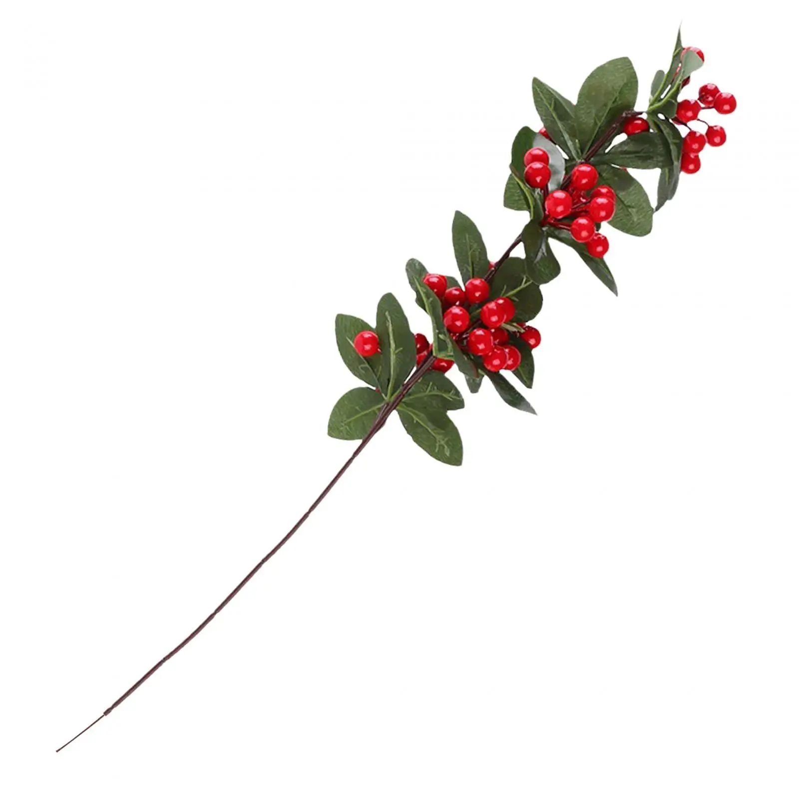 Christmas Berry Twig Stem Durable Desktop Ornament Christmas Berry Picks Stems for Wedding Party Holiday Wreath Home Decoration
