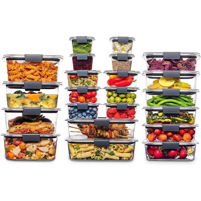 Rubbermaid Brilliance Food Storage Containers, 12 Piece Sandwich and Salad  Lunch Kit, Leak-Proof, BPA Free, Clear Tritan Plastic - AliExpress