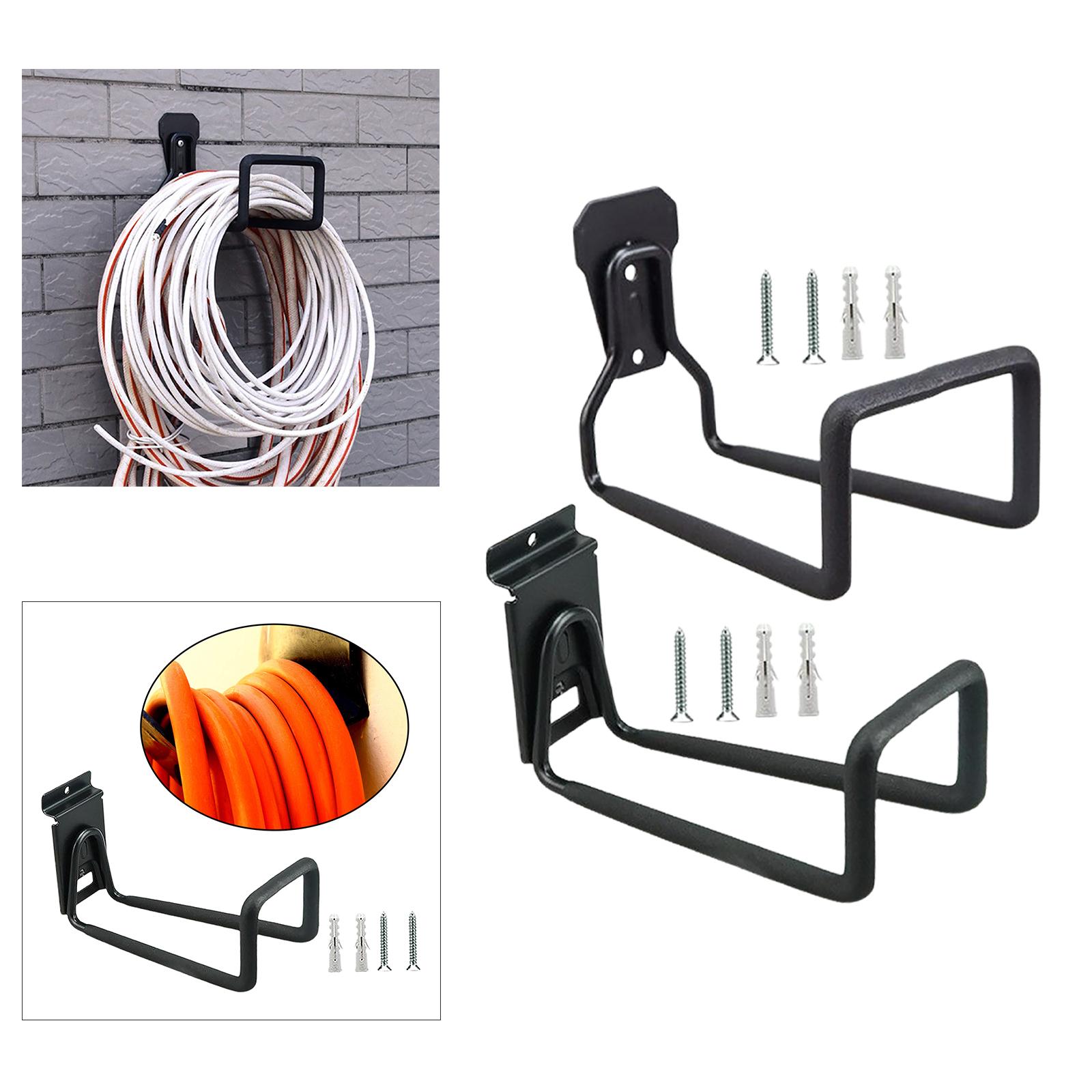 Heavy Duty Metal Water Hose Holder Wall Mounted Storage Rack for Home Garage