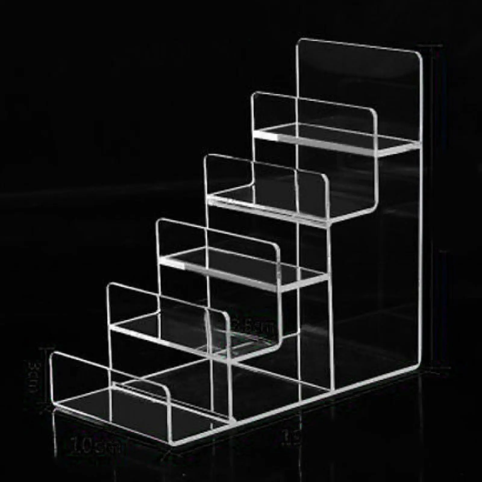 Transparent Acrylic Jewelry Display Riser Shelf,Multilayer Reveal  Showcase Fixtures for Retail/ Figures Glasses Cosmetic