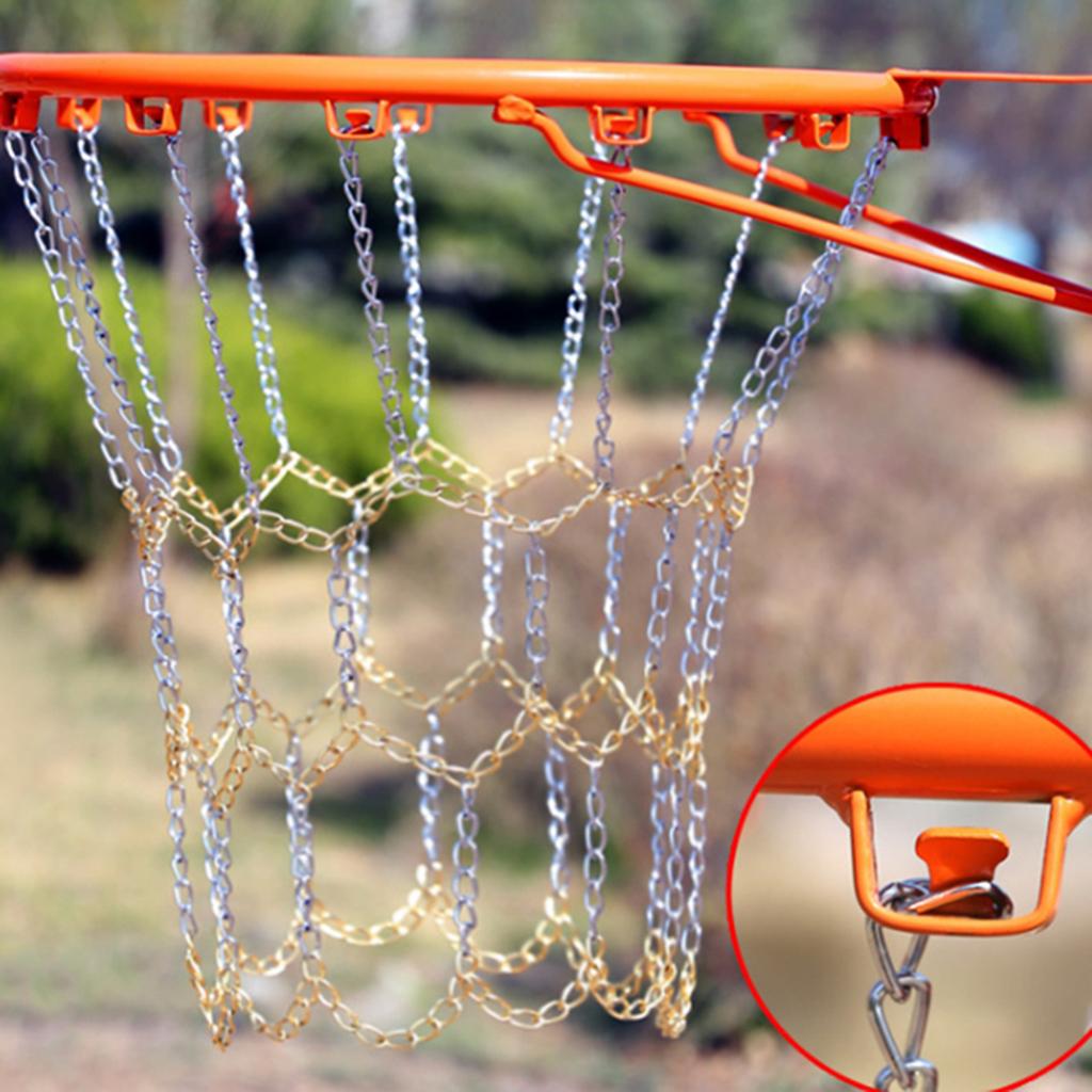 Basketball Metal Chain Net Sports Rims 12 Loop RUSTPROOF STANDARD Basketball Backboard Rim HOOPS Targets