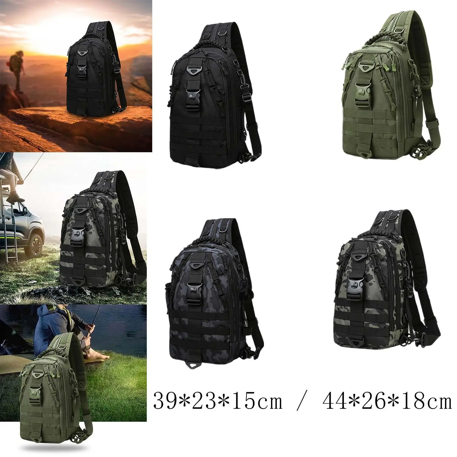 Fishing Backpack Daysack Portable Rucksack with Rod Holders Fishing Tackle Bag for Outdoor Sport Hiking Hunting Camping Fishing