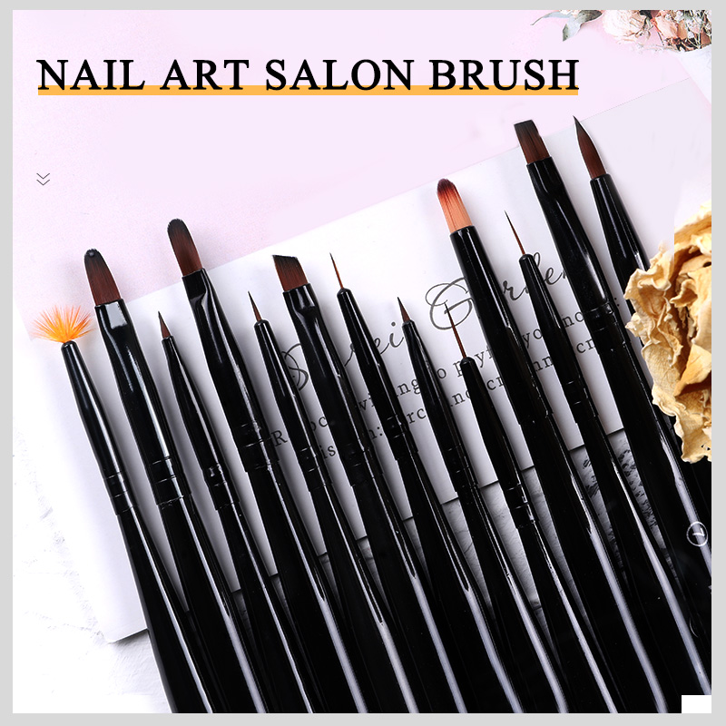 Best of 1Pcs / Lot Pinceau Nail Art Brushes For Nail Gel Manicure Liner Painting Black Pen Brush Striper Acrylic Gradient Shadow UV Gel Reviews & Tips