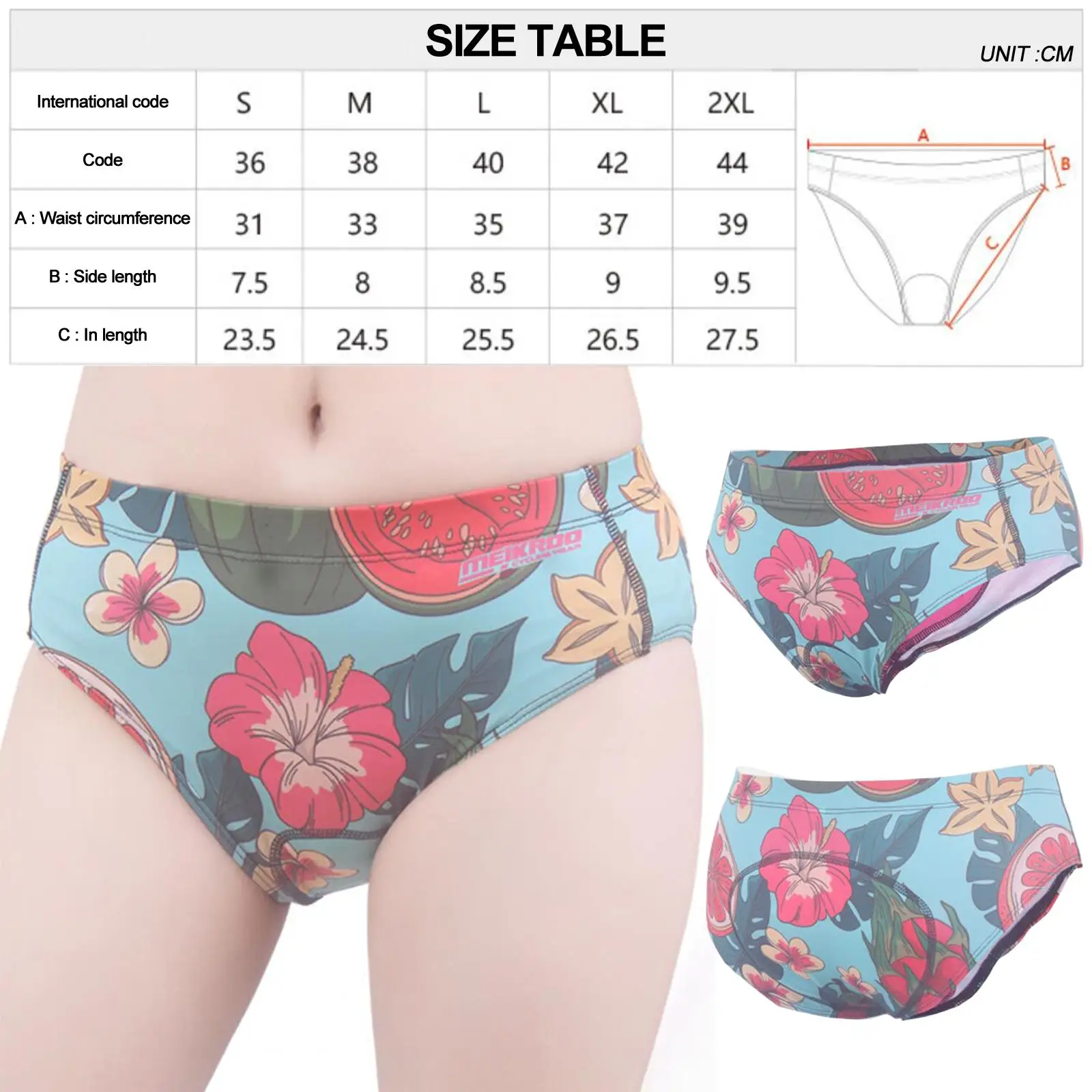 Women`s Cycling Underwear, 3D Padded Shorts, Bike Triangle Shorts Briefs for Mountain Bike Riding Outdoor Sports