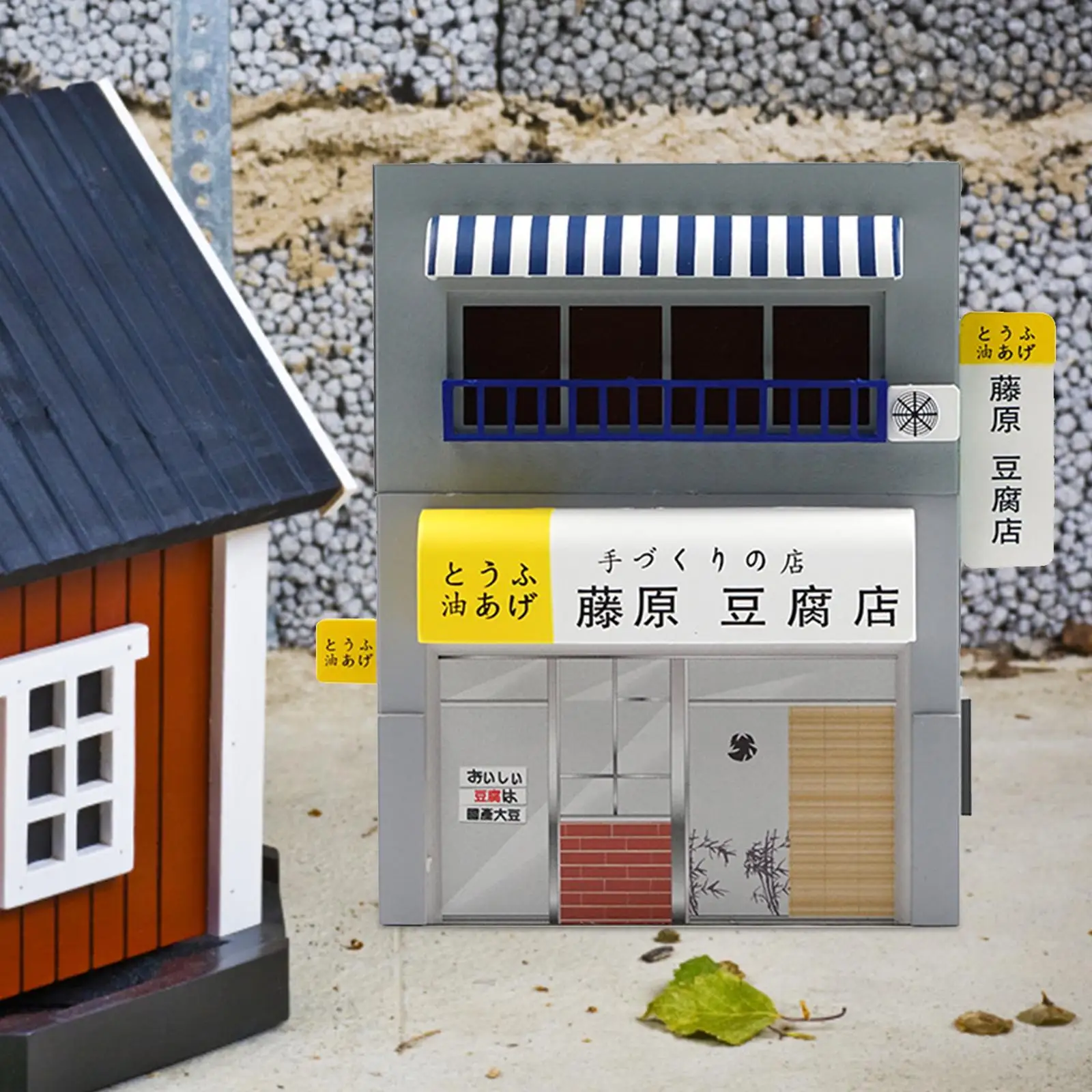 1:64 Scale Tofu Shop Diorama Model Collection Desktop S Scale Architectural Movie Props Scenery Store Townscape Scenery Ornament