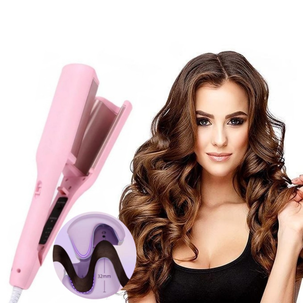 Best of Portable Curling Iron Negative Ion Electric Splint Wet Dry Curlers 32mm Cute Wave Egg Rolls Hair Curlers Fast Heating Hair Waver Reviews & Tips