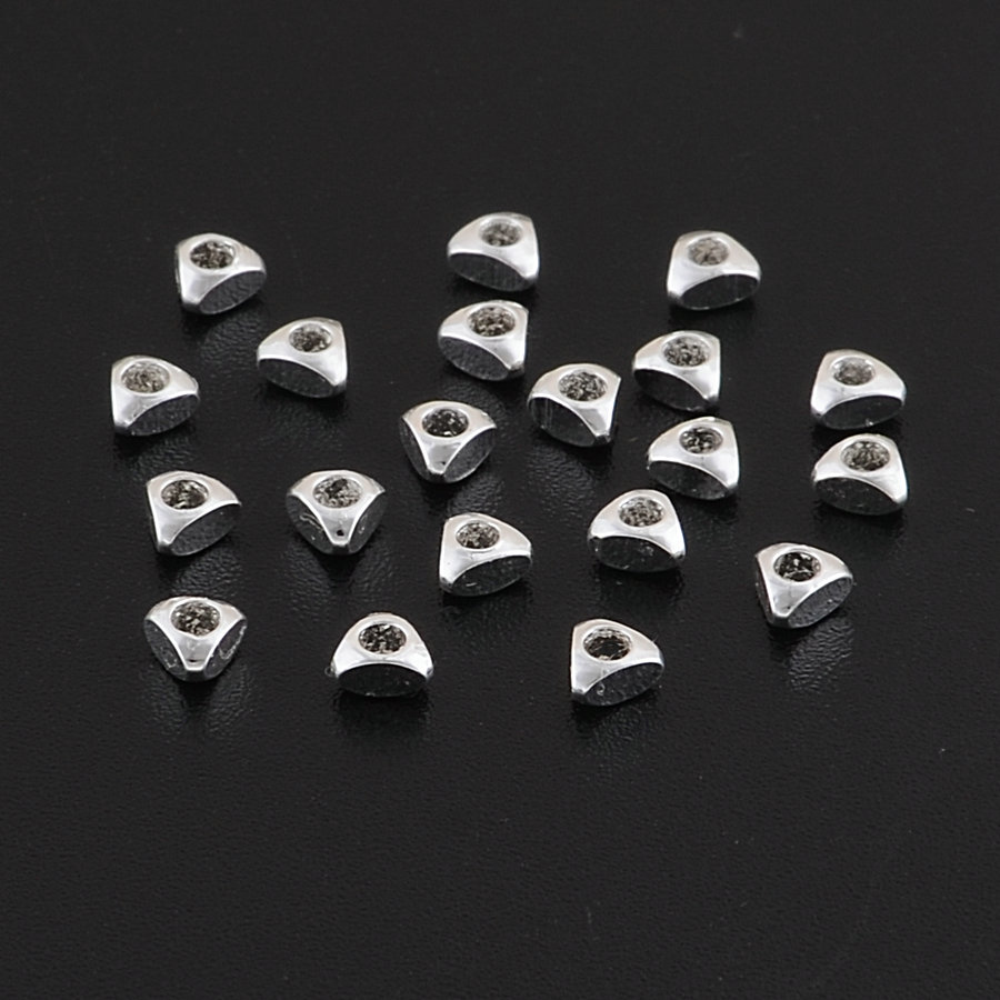 100PCS 1,2*3MM 14K Gold Farbe Überzogene Messing Dreieck Spacer Perlen Flache Armband Perlen Hohe qualität Diy Schmuck Zubehör – Detail 6