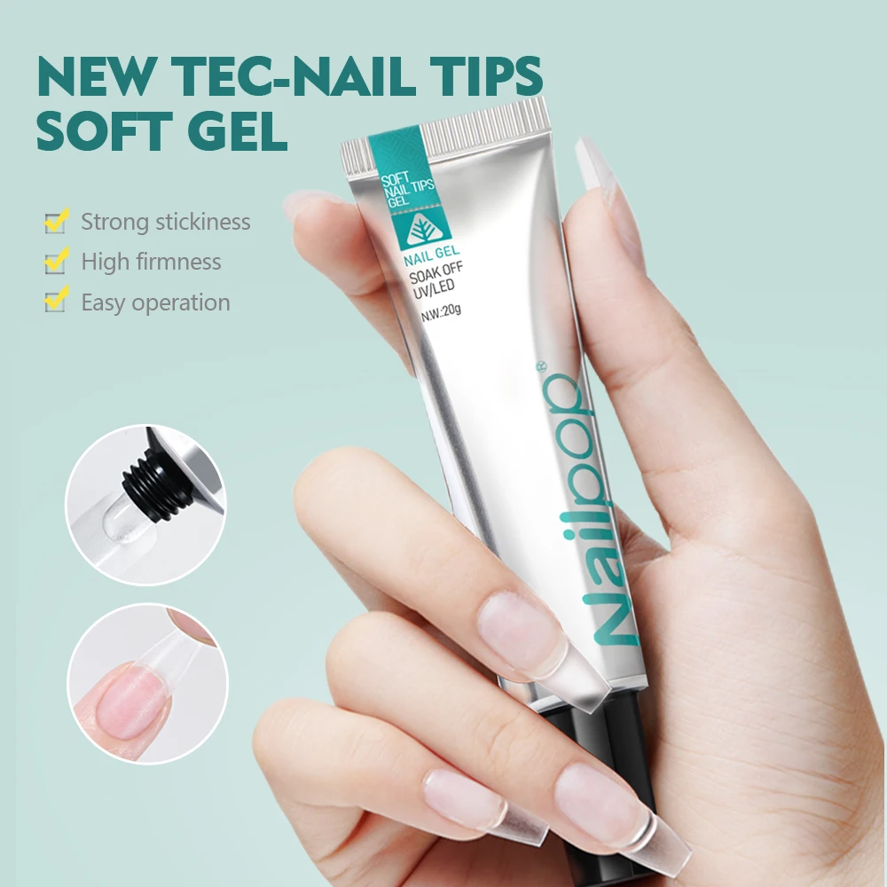 Best of Nailpop 20g Soft Fake Nail Tips Gel Glue Polish Soak Off UV LED Nail Art Gel Short False Nail Extension Function Adhesive Gel Reviews & Tips