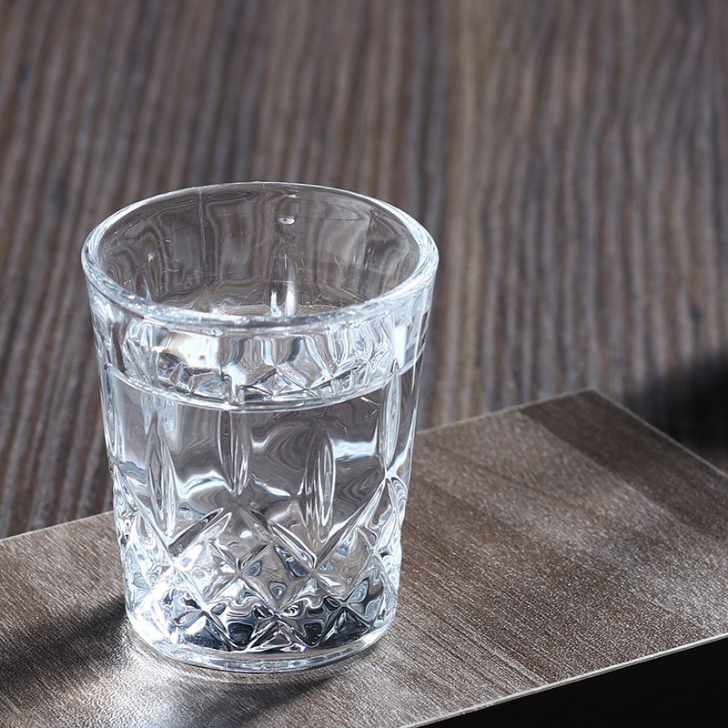 Description Picture 3 of item6pcs Spirits Cup 50ml Shot Glass Embossed Design Glass Wholesale Cups Small Capacity Wine Cup Engraved Household Chinese Tea Cup