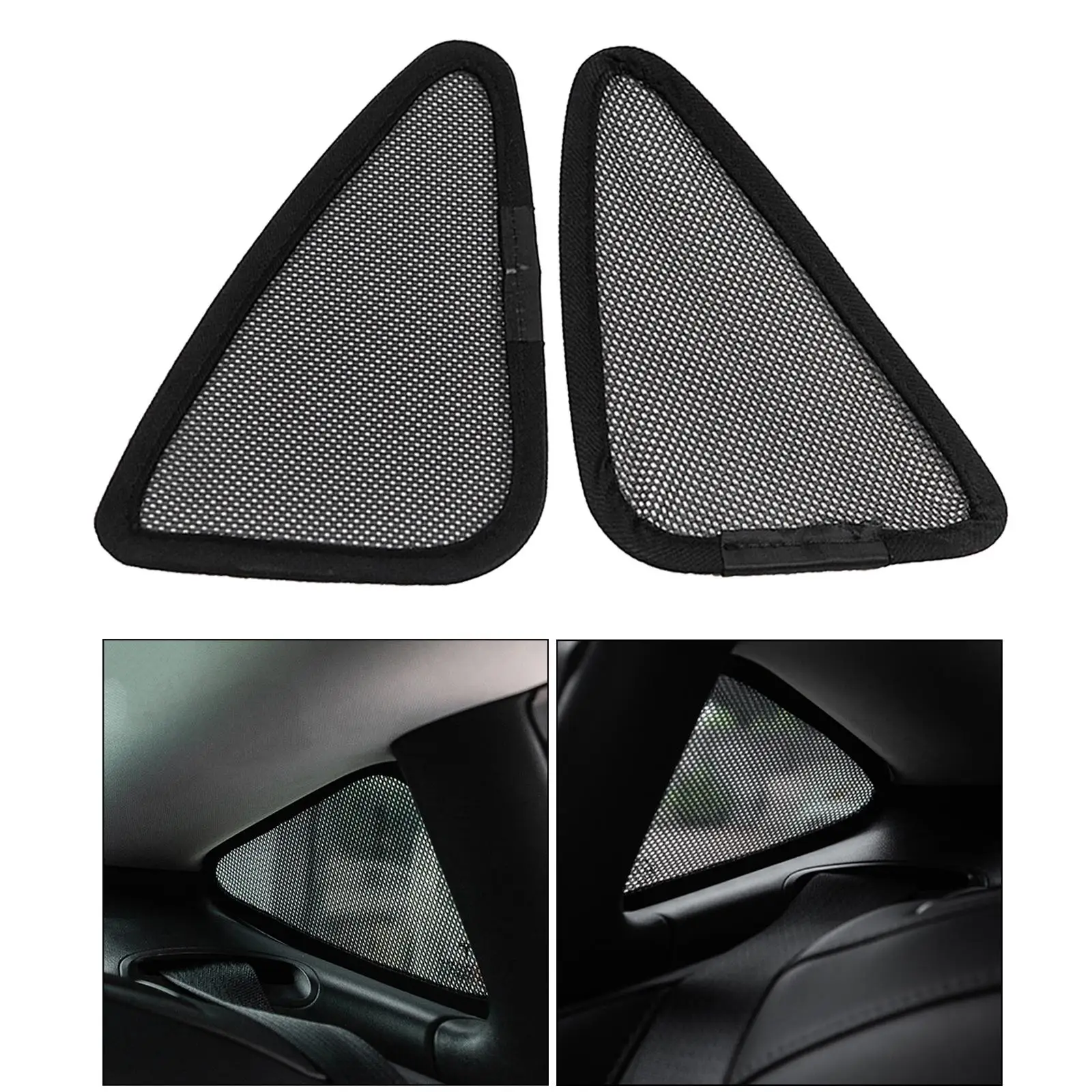 Set of 2 Vehicle Sunshade Line Shades Cover Triangular Net for