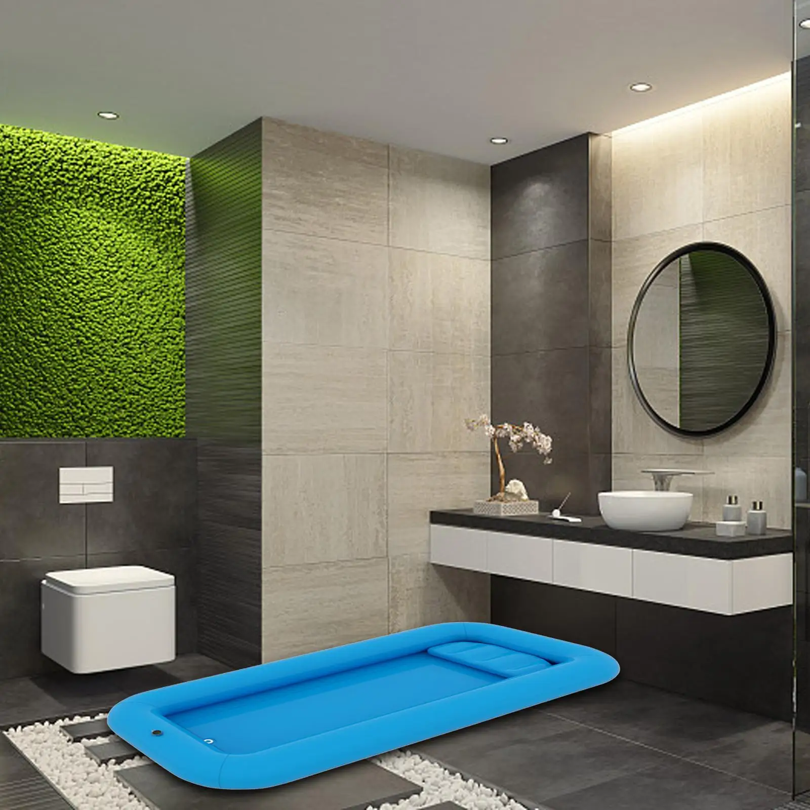 Adults Inflatable Bathtub Shampoo Basins PVC Portable Bathtub for Home SPA