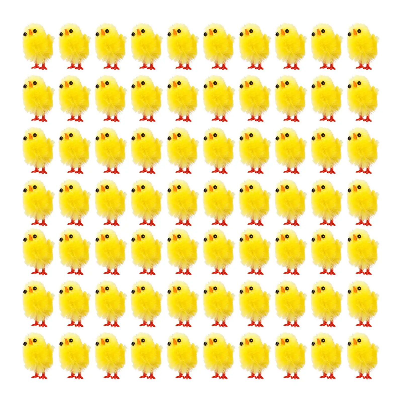 60Pcs Easter Chicks Decoration Basket Fillers Ornaments for Windows Wall
