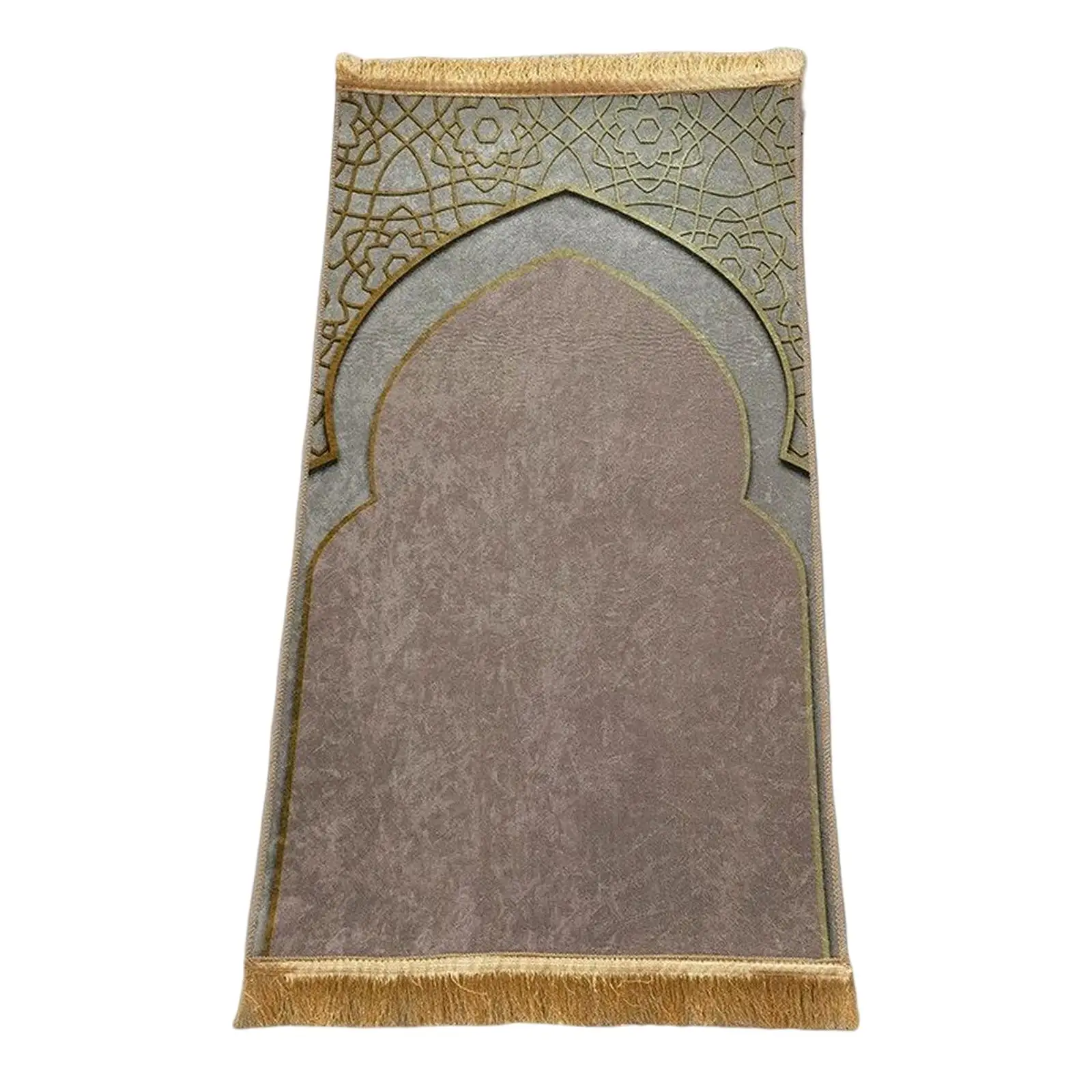 Soft Muslim Prayer Rug Printed 65Cmx110cm Wedding Decor Praying Mat Floor Carpet Exquisite for Eid Camping Unisex Hallway Travel