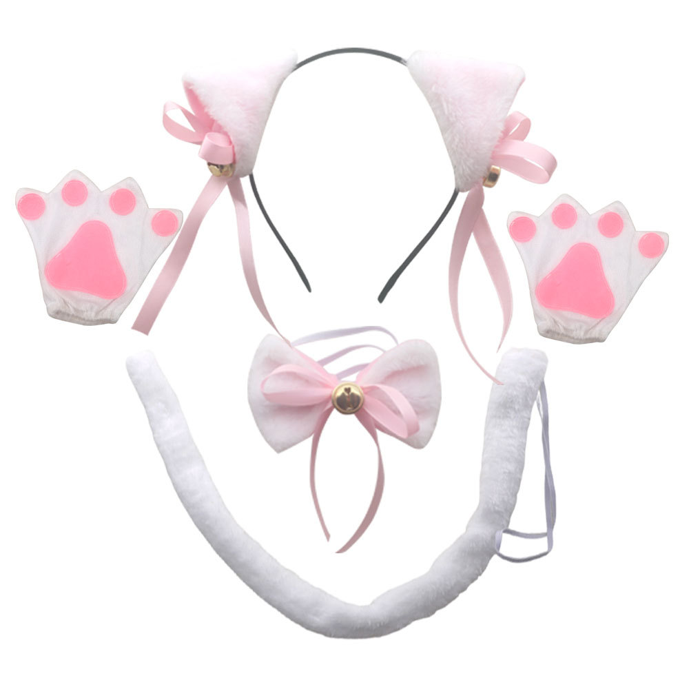 Cat Ears, Tail, Collar and Paws Costume Accessories Set description 10