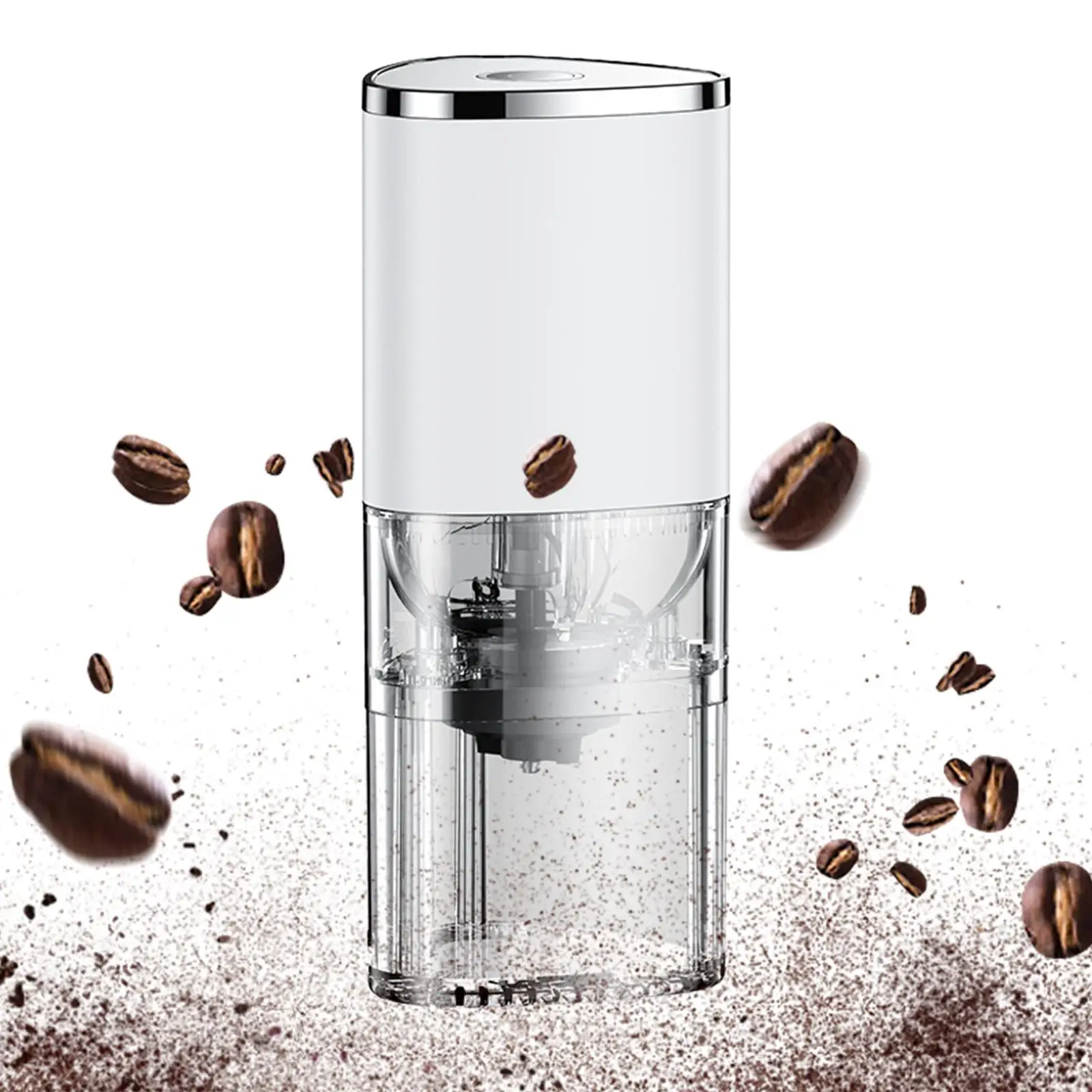 Portable Electric Coffee Grinding Transparent Bean grinding Kitchen