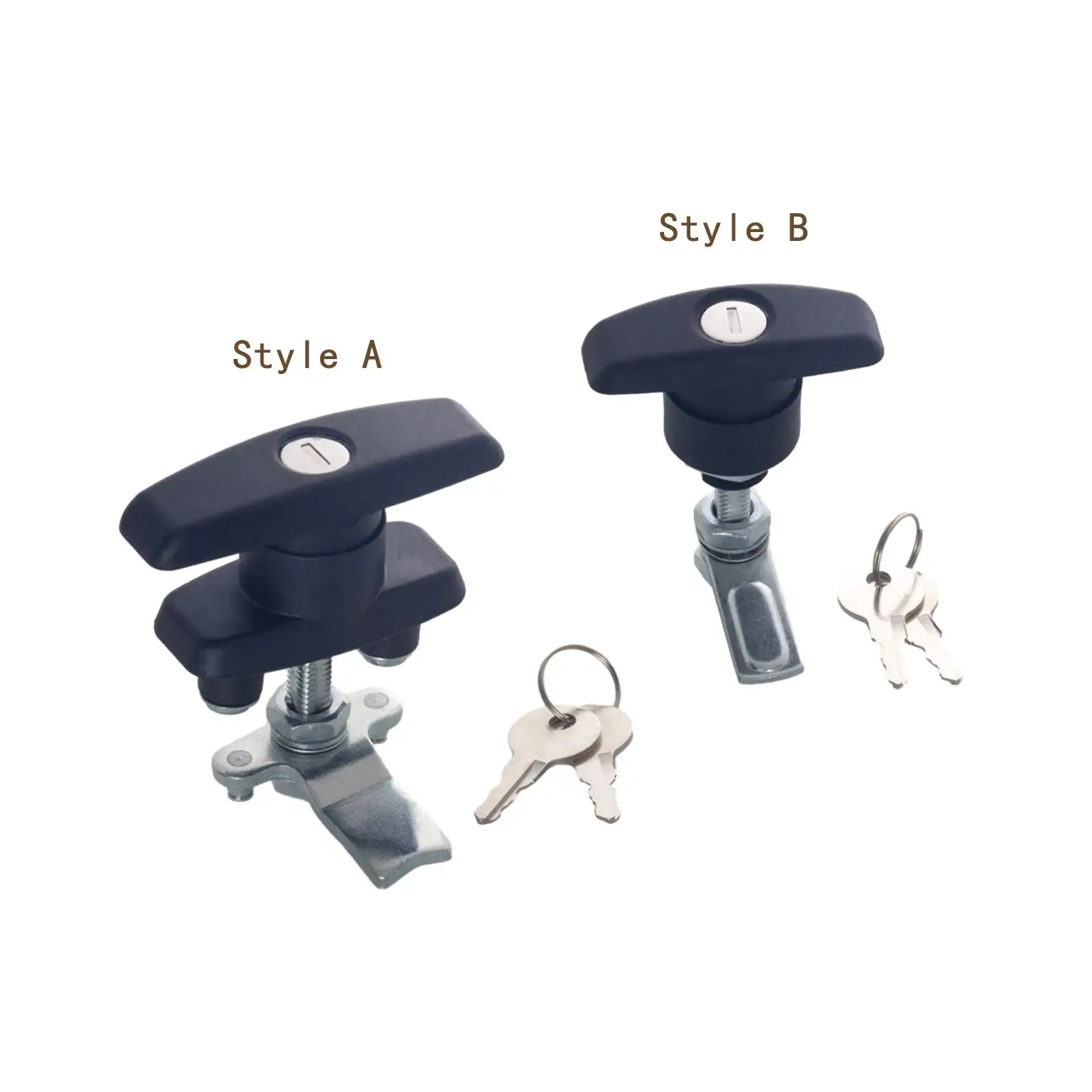 T Handle Lock Latch Keyed Shed Door Lock Locking Latch Cabinet Door Lock for Camper Letter Box Drawer Distribution Box Toolbox