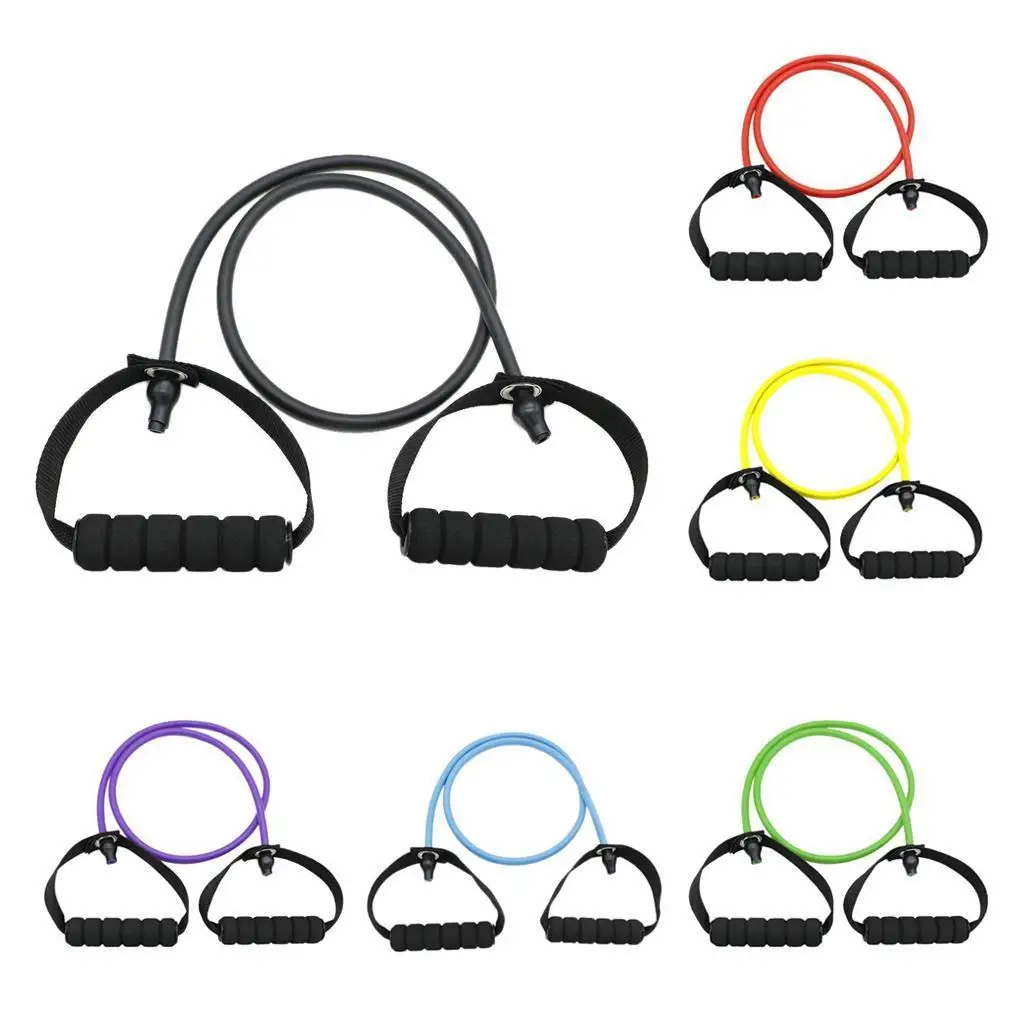 Exercise Resistance Band Pilates Tube Gym Yoga Fitness Workout Cord Rope