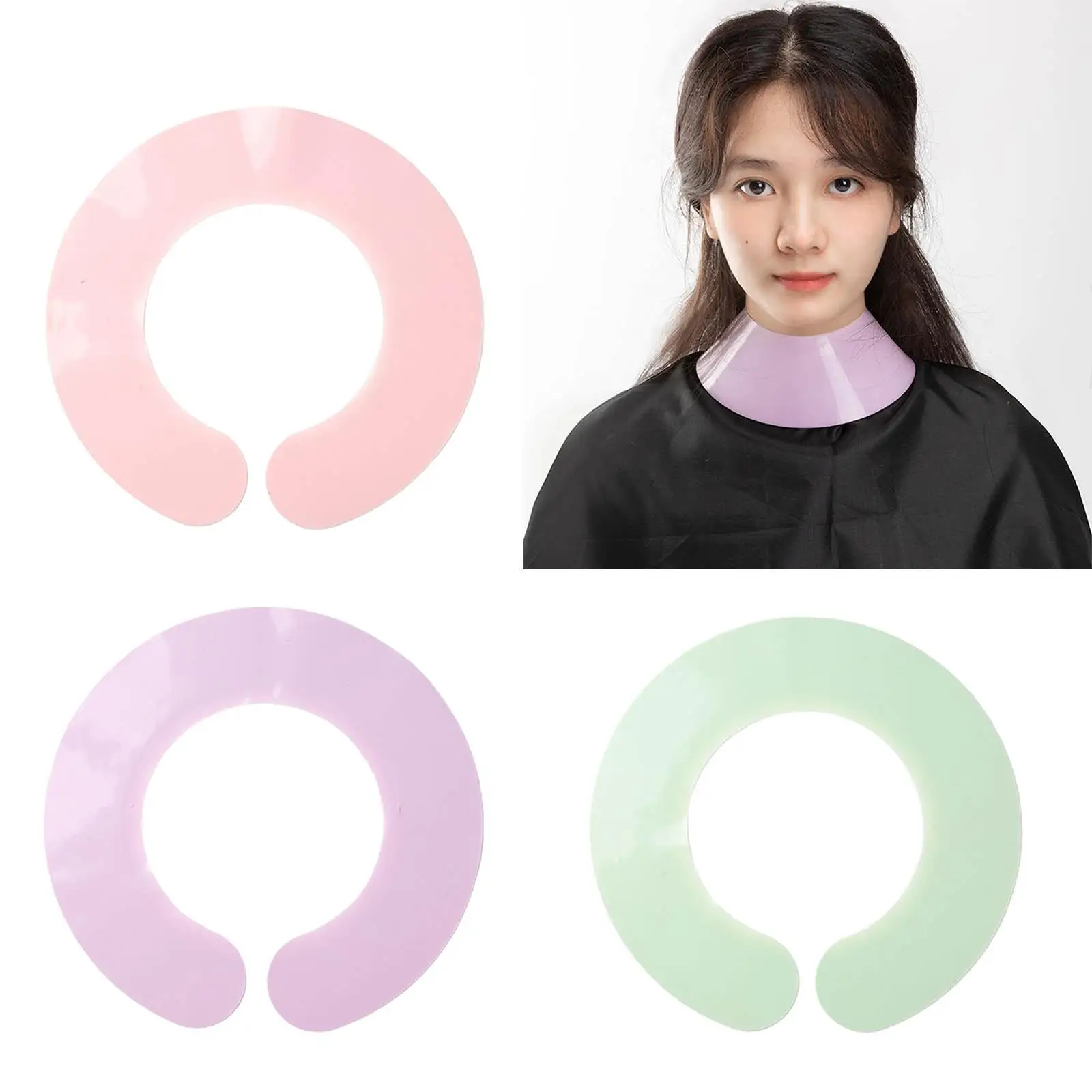 Professional Hair Cutting Collar Silicone Neck Wrap for Hair Dye Hair Coloring for Adults Kids Neck Shawl Adjustable Closure