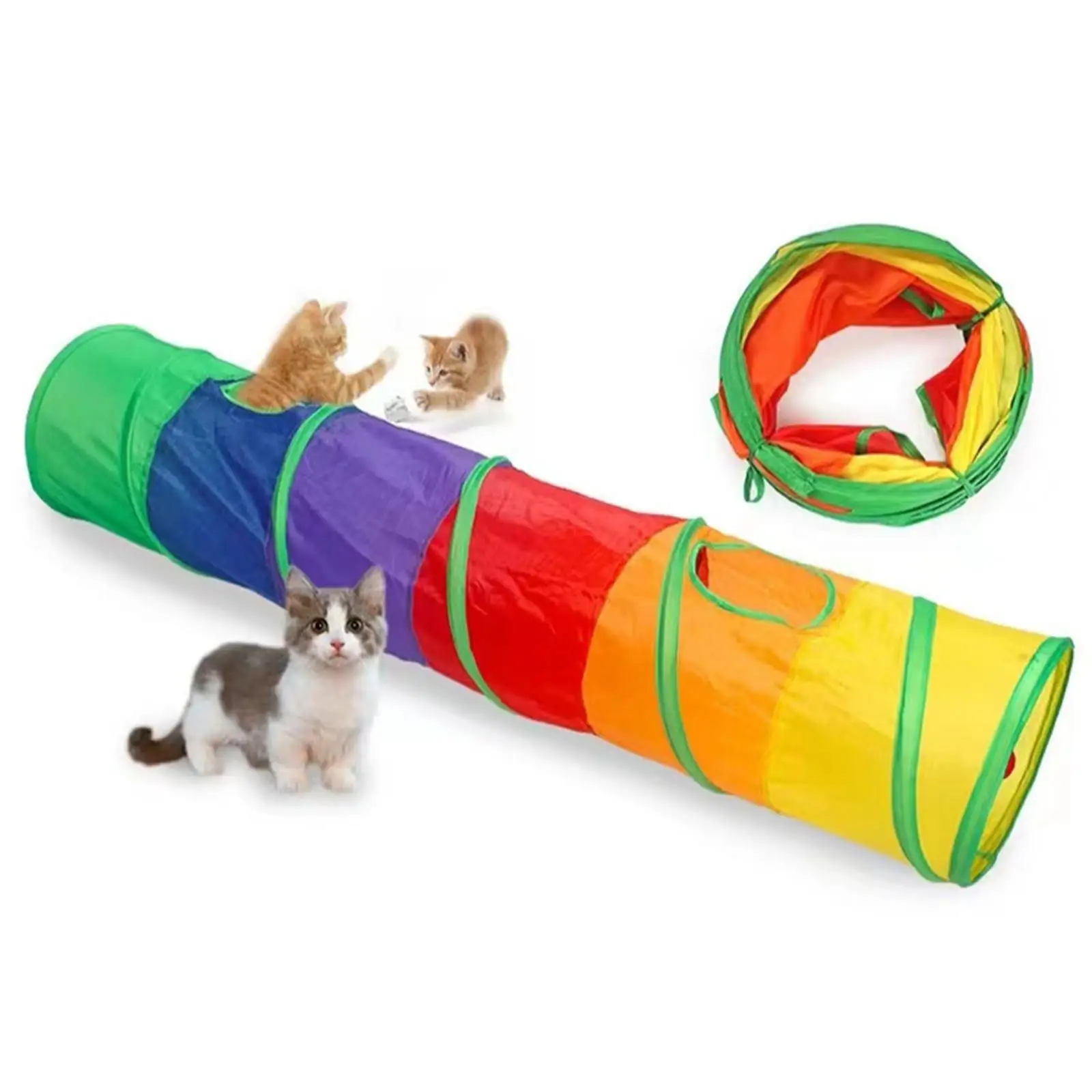 Cat Tunnel for Indoor Cats Cat Puzzle Toy Durable Hideaway Hole Pet Tunnels Collapsible Play Toy for Cat Puppy Training Hiding