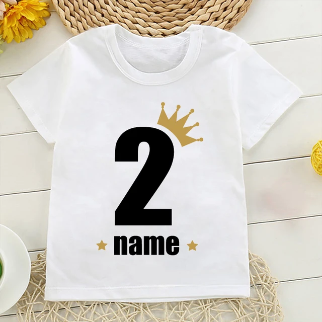 Baby Kids Crown Numbers T Shirts Custom Boys Girls Clothing