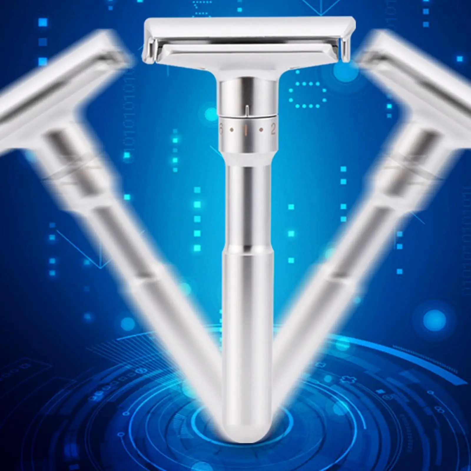 Adjustable ,Safety , Double Edge with 5  Classic Mild to Aggressive 1-6  Shaving file Hair