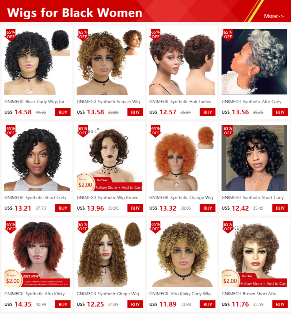Synthetic African American Wig Natural Synthetic Short Afro Kinky Curly Wig Female Hair Ombre Brown Waving Wig for Woman Sale