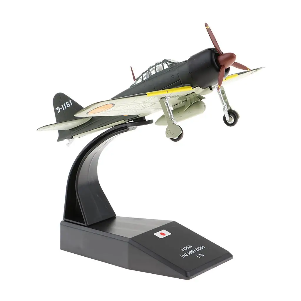 Diecast Airplane 1:72 Mitsubishi A6M3 Zero Fighter Plane Model, Home/ Office/ Coffee Bar/ Showcase Collectable Decor Ornaments