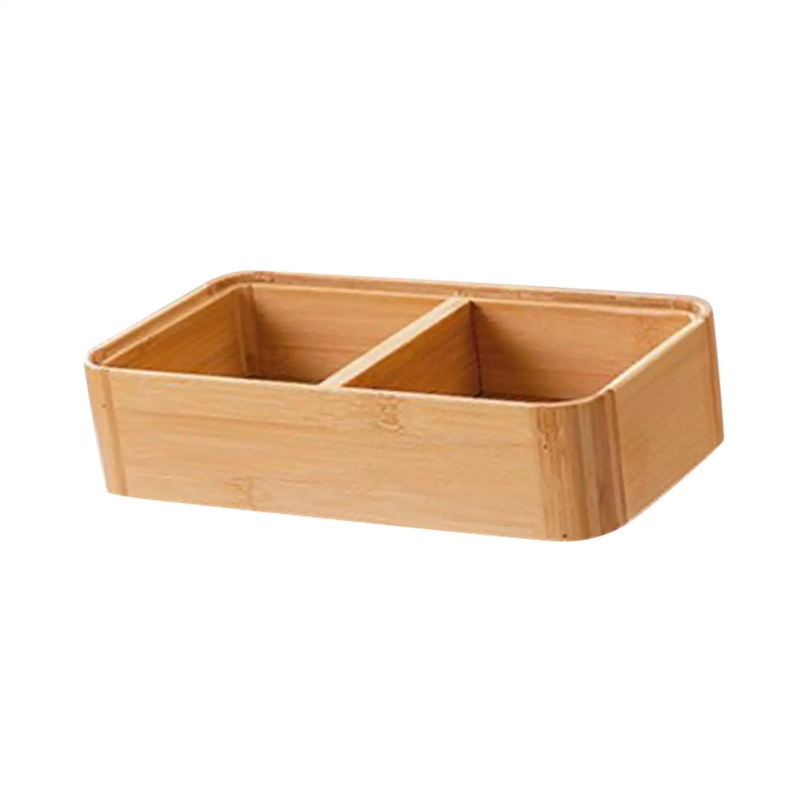 Divided Serving Tray Candy Bowl with Dividers Bamboo Nut and Candy Serving Tray for Holidays Caterers Dips Cured Meat Chips