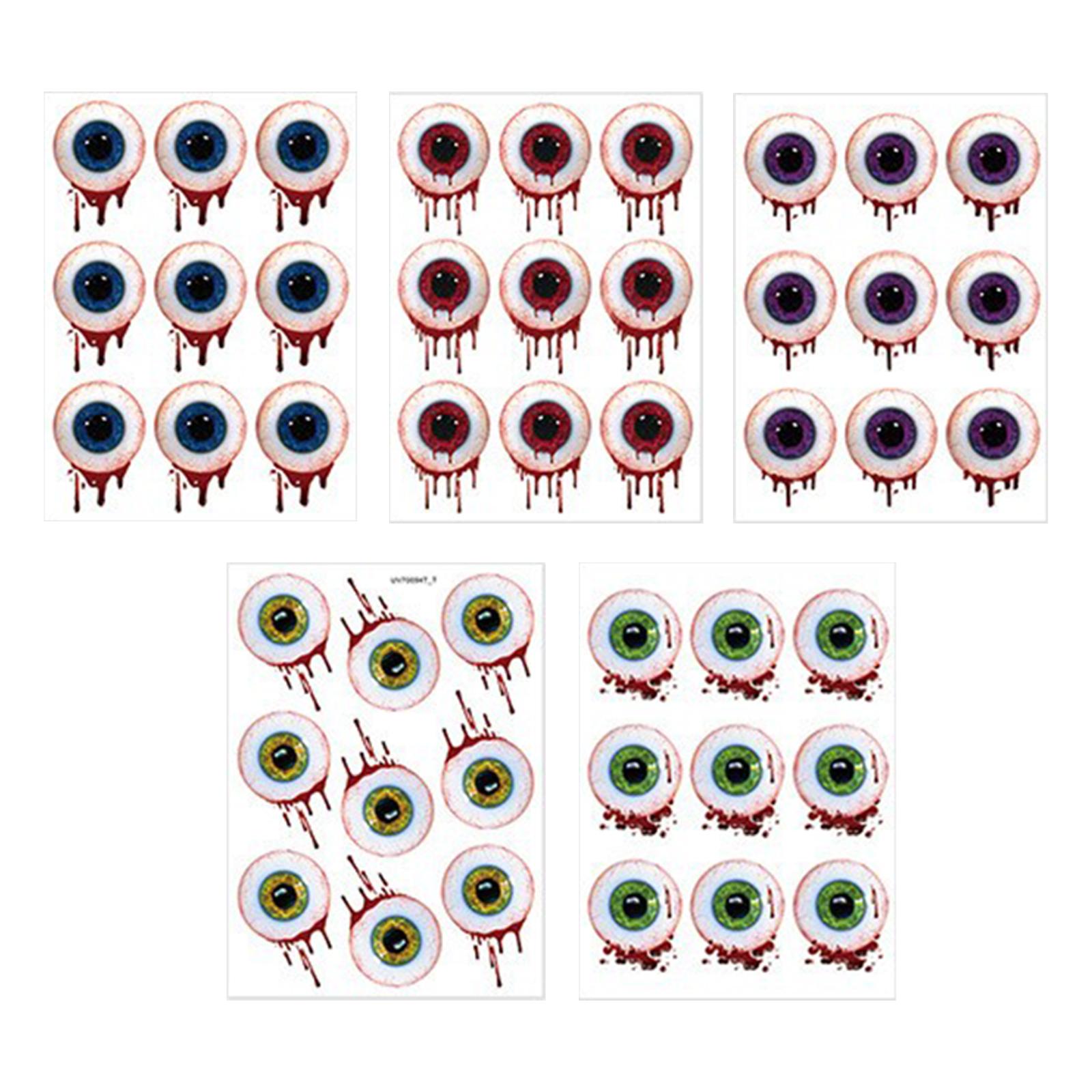 5x наклейки на глаза на Хэллоуин, наклейки на стену и окна для праздника,  столовой | AliExpress