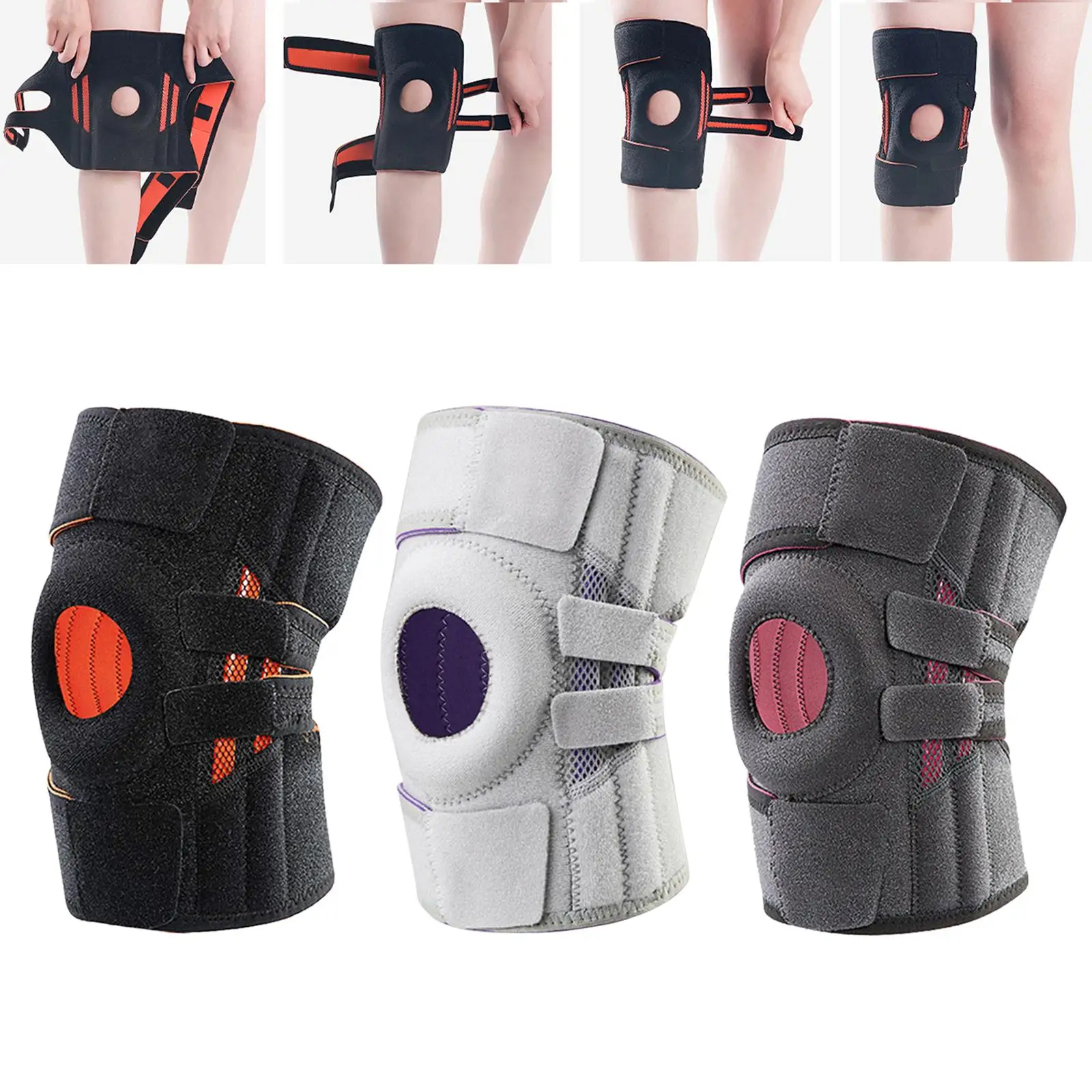 Compression Adjustable Knee Brace Arthritis Pad Patella Sleeve